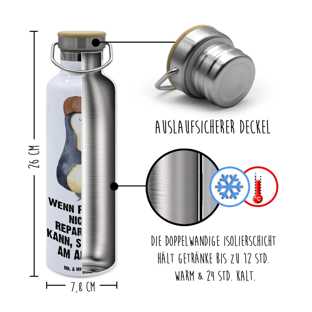 Trinkflasche Wenn Papa es nicht reparieren kann, sind wir am Arsch Thermosflasche, Isolierflasche, Edelstahl, Trinkflasche, isoliert, Wamrhaltefunktion, Sportflasche, Flasche zum Sport, Sportlerflasche, Familie, Vatertag, Muttertag, Bruder, Schwester, Mama, Papa, Oma, Opa, Vater, Geschenk Papa, Bester Papa der Welt