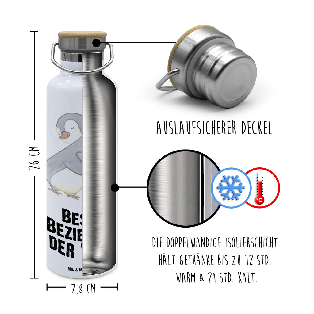 Trinkflasche Pinguin Beste Beziehung der Welt Thermosflasche, Isolierflasche, Edelstahl, Trinkflasche, isoliert, Wamrhaltefunktion, Sportflasche, Flasche zum Sport, Sportlerflasche, für, Dankeschön, Geschenk, Schenken, Geburtstag, Geburtstagsgeschenk, Geschenkidee, Danke, Bedanken, Mitbringsel, Freude machen, Geschenktipp, Beziehung, Zusammen sein, Miteinander gehen, Liebe, Verlieb, Liebesgeschenk