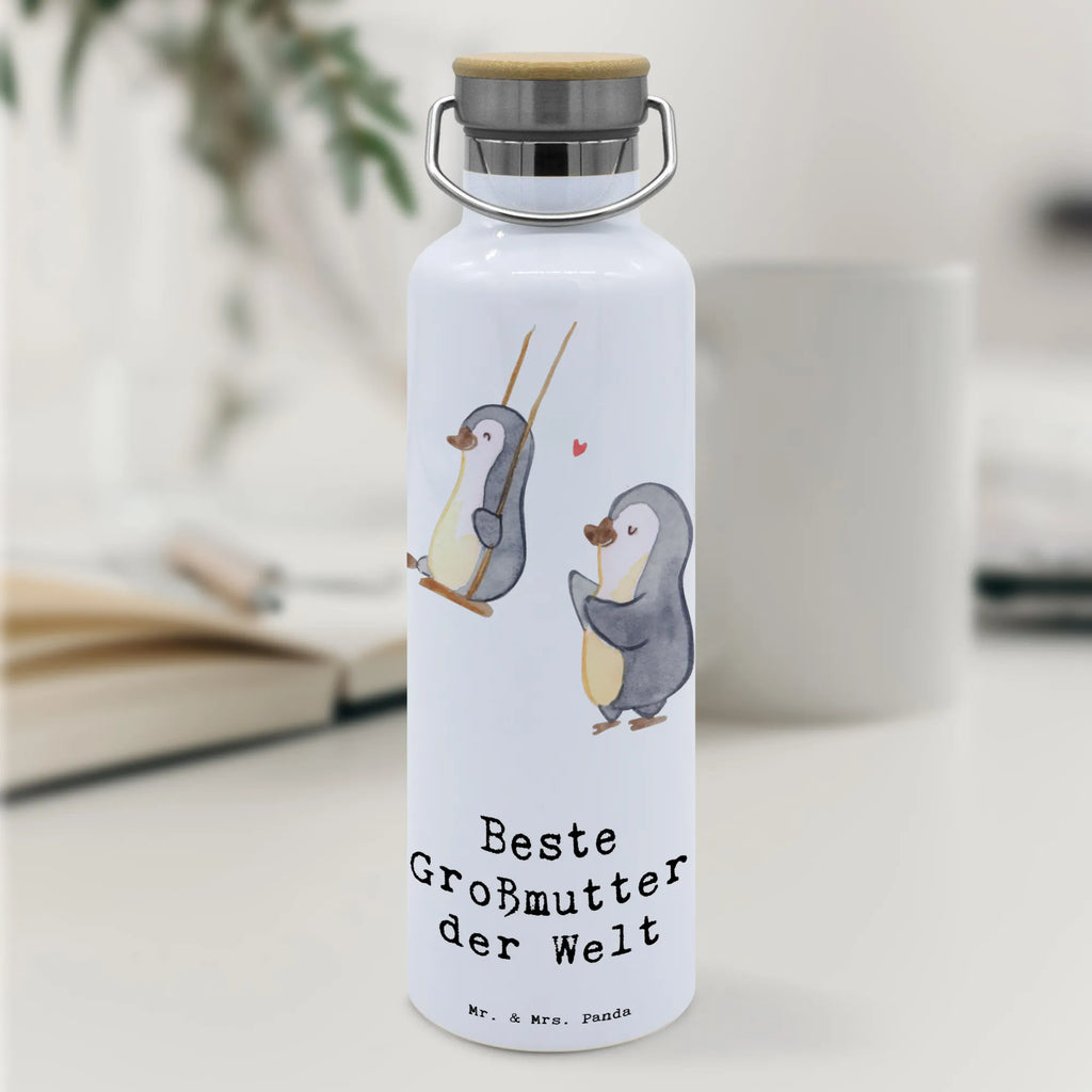 Trinkflasche Pinguin Beste Großmutter der Welt Thermosflasche, Isolierflasche, Edelstahl, Trinkflasche, isoliert, Wamrhaltefunktion, Sportflasche, Flasche zum Sport, Sportlerflasche, für, Dankeschön, Geschenk, Schenken, Geburtstag, Geburtstagsgeschenk, Geschenkidee, Danke, Bedanken, Mitbringsel, Freude machen, Geschenktipp, Großmutter, Omi, Oma, Oma geworden, Grosseltern