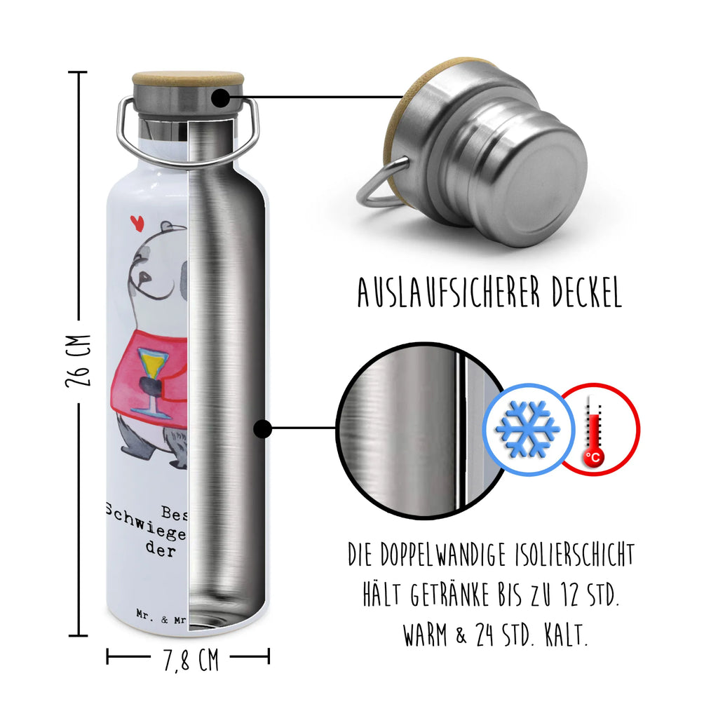 Trinkflasche Panda Beste Schwiegertochter der Welt Thermosflasche, Isolierflasche, Edelstahl, Trinkflasche, isoliert, Wamrhaltefunktion, Sportflasche, Flasche zum Sport, Sportlerflasche, für, Dankeschön, Geschenk, Schenken, Geburtstag, Geburtstagsgeschenk, Geschenkidee, Danke, Bedanken, Mitbringsel, Freude machen, Geschenktipp, Schwiegertochter, Tochter, Ehefrau des Sohns, Frau, angeheiratet, Hochzeit