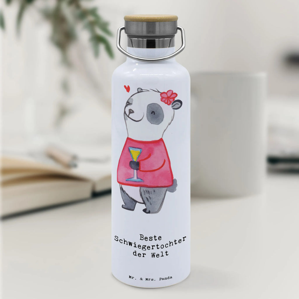 Trinkflasche Panda Beste Schwiegertochter der Welt Thermosflasche, Isolierflasche, Edelstahl, Trinkflasche, isoliert, Wamrhaltefunktion, Sportflasche, Flasche zum Sport, Sportlerflasche, für, Dankeschön, Geschenk, Schenken, Geburtstag, Geburtstagsgeschenk, Geschenkidee, Danke, Bedanken, Mitbringsel, Freude machen, Geschenktipp, Schwiegertochter, Tochter, Ehefrau des Sohns, Frau, angeheiratet, Hochzeit