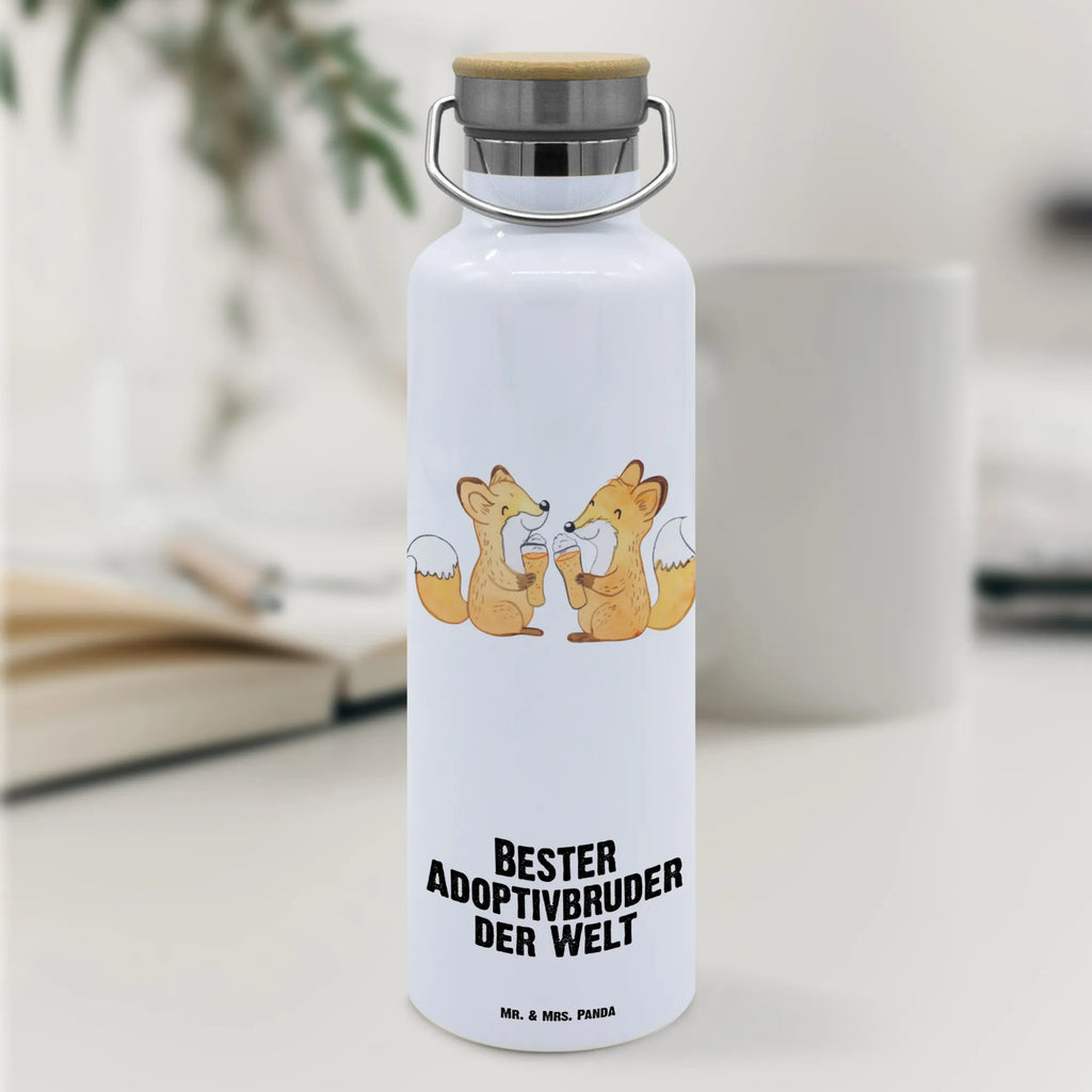 Trinkflasche Fuchs Bester Adoptivbruder der Welt Thermosflasche, Isolierflasche, Edelstahl, Trinkflasche, isoliert, Wamrhaltefunktion, Sportflasche, Flasche zum Sport, Sportlerflasche, für, Dankeschön, Geschenk, Schenken, Geburtstag, Geburtstagsgeschenk, Geschenkidee, Danke, Bedanken, Mitbringsel, Freude machen, Geschenktipp, Adoptivbruder, adoptiert, Bruder, Brudi, Geschwister, Bruderherz, Schwester, Familie, Kleinigkeit, Brother, Bester, Sohn