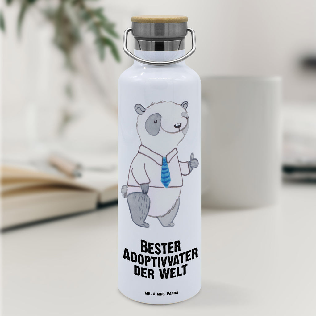 Trinkflasche Panda Bester Adoptivvater der Welt Thermosflasche, Isolierflasche, Edelstahl, Trinkflasche, isoliert, Wamrhaltefunktion, Sportflasche, Flasche zum Sport, Sportlerflasche, für, Dankeschön, Geschenk, Schenken, Geburtstag, Geburtstagsgeschenk, Geschenkidee, Danke, Bedanken, Mitbringsel, Freude machen, Geschenktipp, Adoptiv vater, Adoption, adoptiert, Adoptivvater