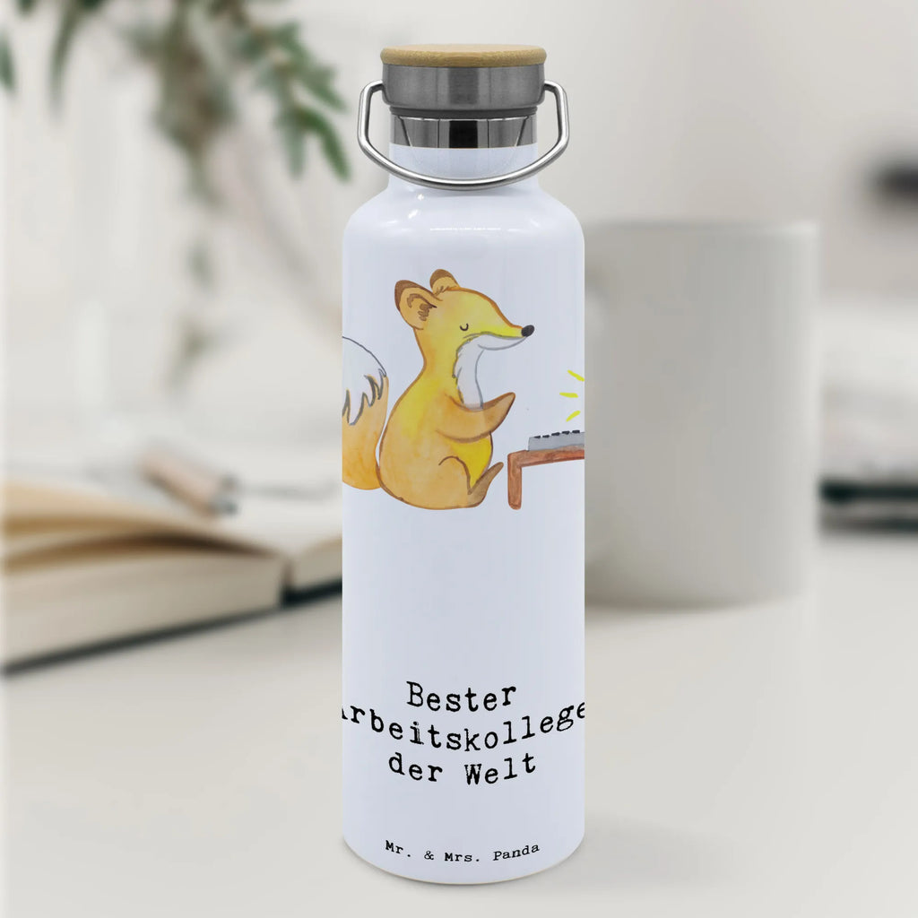 Trinkflasche Fuchs Bester Arbeitskollege der Welt Thermosflasche, Isolierflasche, Edelstahl, Trinkflasche, isoliert, Wamrhaltefunktion, Sportflasche, Flasche zum Sport, Sportlerflasche, für, Dankeschön, Geschenk, Schenken, Geburtstag, Geburtstagsgeschenk, Geschenkidee, Danke, Bedanken, Mitbringsel, Freude machen, Geschenktipp, Arbeitskollege, Kollege, Büro, Abschiedsgeschenk, Ruhestand, Arbeit, Mitarbeiter, Berufsgenosse, Beruf