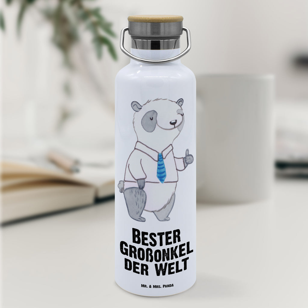 Trinkflasche Panda Bester Großonkel der Welt Thermosflasche, Isolierflasche, Edelstahl, Trinkflasche, isoliert, Wamrhaltefunktion, Sportflasche, Flasche zum Sport, Sportlerflasche, für, Dankeschön, Geschenk, Schenken, Geburtstag, Geburtstagsgeschenk, Geschenkidee, Danke, Bedanken, Mitbringsel, Freude machen, Geschenktipp, Großonkel, Onkel