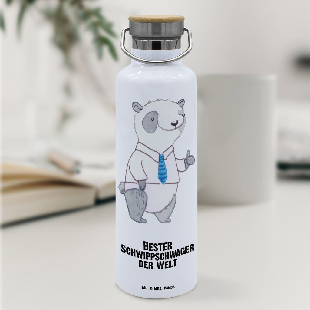 Trinkflasche Panda Bester Schwippschwager der Welt Thermosflasche, Isolierflasche, Edelstahl, Trinkflasche, isoliert, Wamrhaltefunktion, Sportflasche, Flasche zum Sport, Sportlerflasche, für, Dankeschön, Geschenk, Schenken, Geburtstag, Geburtstagsgeschenk, Geschenkidee, Danke, Bedanken, Mitbringsel, Freude machen, Geschenktipp, Schwippschwager, Schwibschwager, Schwipschwager, Schwager, Schwager des Ehepartners, Familie, Verwandtschaft, angeheiratet