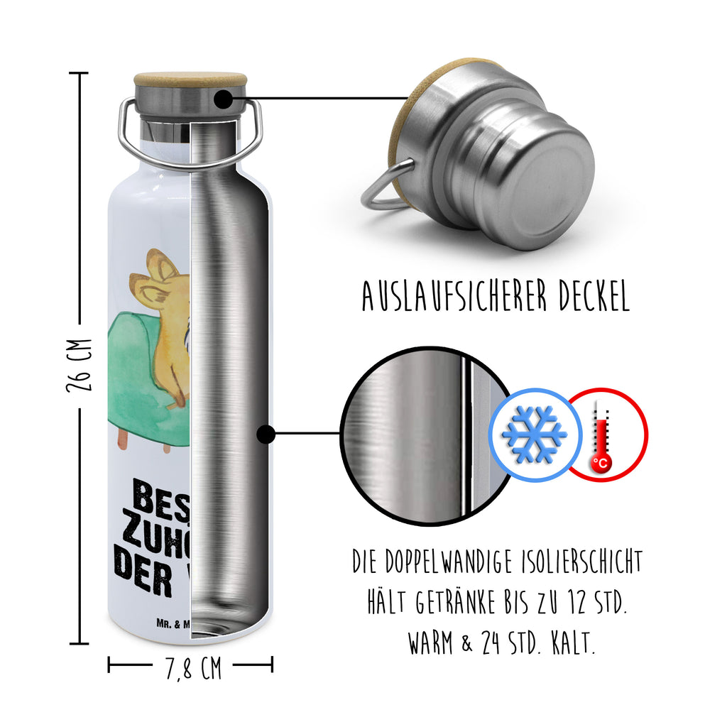 Trinkflasche Fuchs Bester Zuhörer der Welt Thermosflasche, Isolierflasche, Edelstahl, Trinkflasche, isoliert, Wamrhaltefunktion, Sportflasche, Flasche zum Sport, Sportlerflasche, für, Dankeschön, Geschenk, Schenken, Geburtstag, Geburtstagsgeschenk, Geschenkidee, Danke, Bedanken, Mitbringsel, Freude machen, Geschenktipp, Zuhörer, Freund, Freundin, offenes Ohr, Hilfsbereit, Hilfe