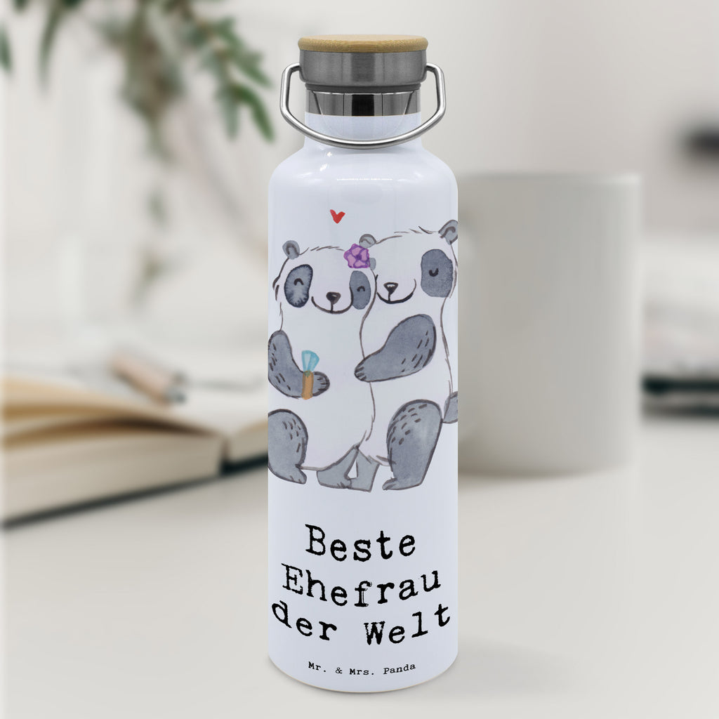 Trinkflasche Panda Beste Ehefrau der Welt Thermosflasche, Isolierflasche, Edelstahl, Trinkflasche, isoliert, Wamrhaltefunktion, Sportflasche, Flasche zum Sport, Sportlerflasche, für, Dankeschön, Geschenk, Schenken, Geburtstag, Geburtstagsgeschenk, Geschenkidee, Danke, Bedanken, Mitbringsel, Freude machen, Geschenktipp, Ehefrau, Beste, Frau, Partnerin, Freundin, Traumfrau, Hochzeit, Liebling, Ehepartner, Ehe, Gattin, Lebensgefährtin, Braut, Kleinigkeit