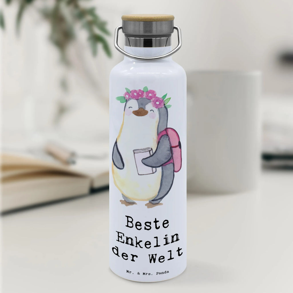 Trinkflasche Pinguin Beste Enkelin der Welt Thermosflasche, Isolierflasche, Edelstahl, Trinkflasche, isoliert, Wamrhaltefunktion, Sportflasche, Flasche zum Sport, Sportlerflasche, für, Dankeschön, Geschenk, Schenken, Geburtstag, Geburtstagsgeschenk, Geschenkidee, Danke, Bedanken, Mitbringsel, Freude machen, Geschenktipp, Enkelin, Enkelkind, Enkeltochter, Oma, Opa, Kind von Tochter, Kind von Sohn, Großtochter, Taufe