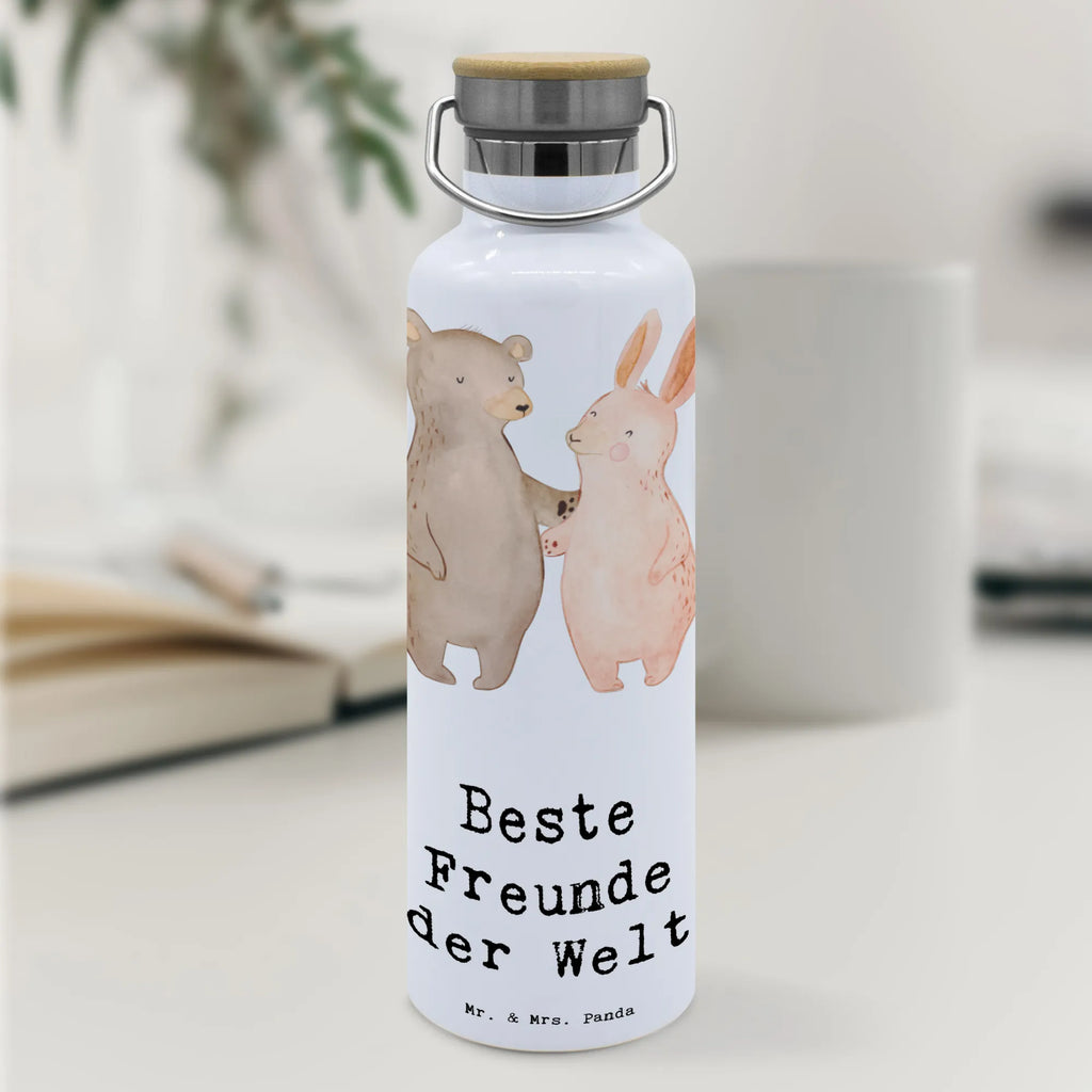 Trinkflasche Hase Beste Freunde der Welt Thermosflasche, Isolierflasche, Edelstahl, Trinkflasche, isoliert, Wamrhaltefunktion, Sportflasche, Flasche zum Sport, Sportlerflasche, für, Dankeschön, Geschenk, Schenken, Geburtstag, Geburtstagsgeschenk, Geschenkidee, Danke, Bedanken, Mitbringsel, Freude machen, Geschenktipp, Freunde, best friends, Freundschaft, Freundin, Freund, Clique, Kumpel, bae, bff