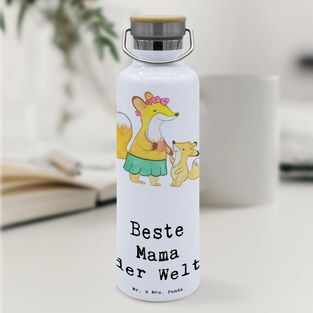 Trinkflasche Fuchs Beste Mama der Welt Thermosflasche, Isolierflasche, Edelstahl, Trinkflasche, isoliert, Wamrhaltefunktion, Sportflasche, Flasche zum Sport, Sportlerflasche, für, Dankeschön, Geschenk, Schenken, Geburtstag, Geburtstagsgeschenk, Geschenkidee, Danke, Bedanken, Mitbringsel, Freude machen, Geschenktipp, Mama, Mami, Mutter, Muttertag, Mutti, Ma, Tochter, Sohn, Beste Mama, Beste, Supermama