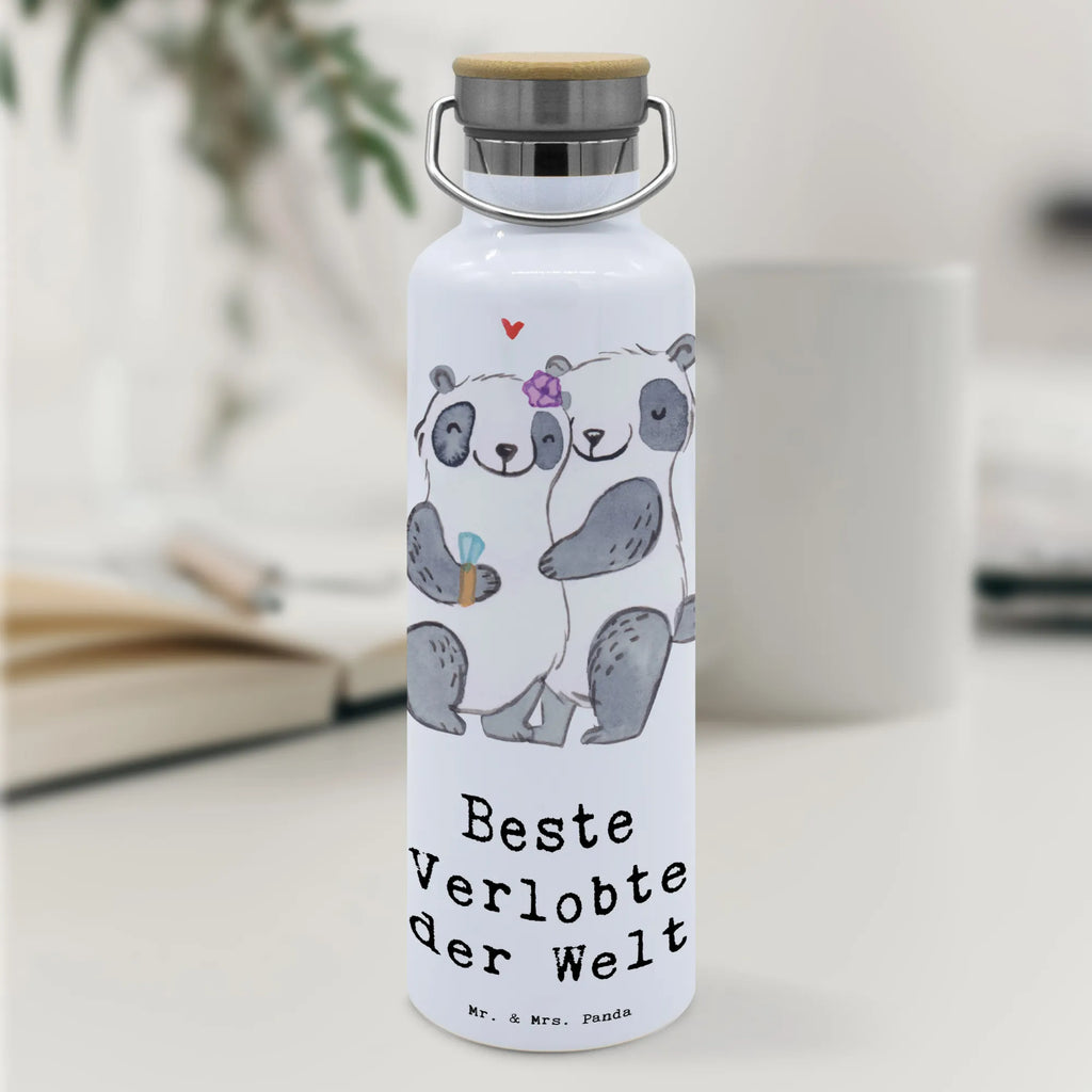 Trinkflasche Panda Beste Verlobte der Welt Thermosflasche, Isolierflasche, Edelstahl, Trinkflasche, isoliert, Wamrhaltefunktion, Sportflasche, Flasche zum Sport, Sportlerflasche, für, Dankeschön, Geschenk, Schenken, Geburtstag, Geburtstagsgeschenk, Geschenkidee, Danke, Bedanken, Mitbringsel, Freude machen, Geschenktipp, Verlobte, Verloben, Verlobung, Traumfrau, Frau, Freundin, Ehefrau, Zukünftige, Hochzeit, Ehe