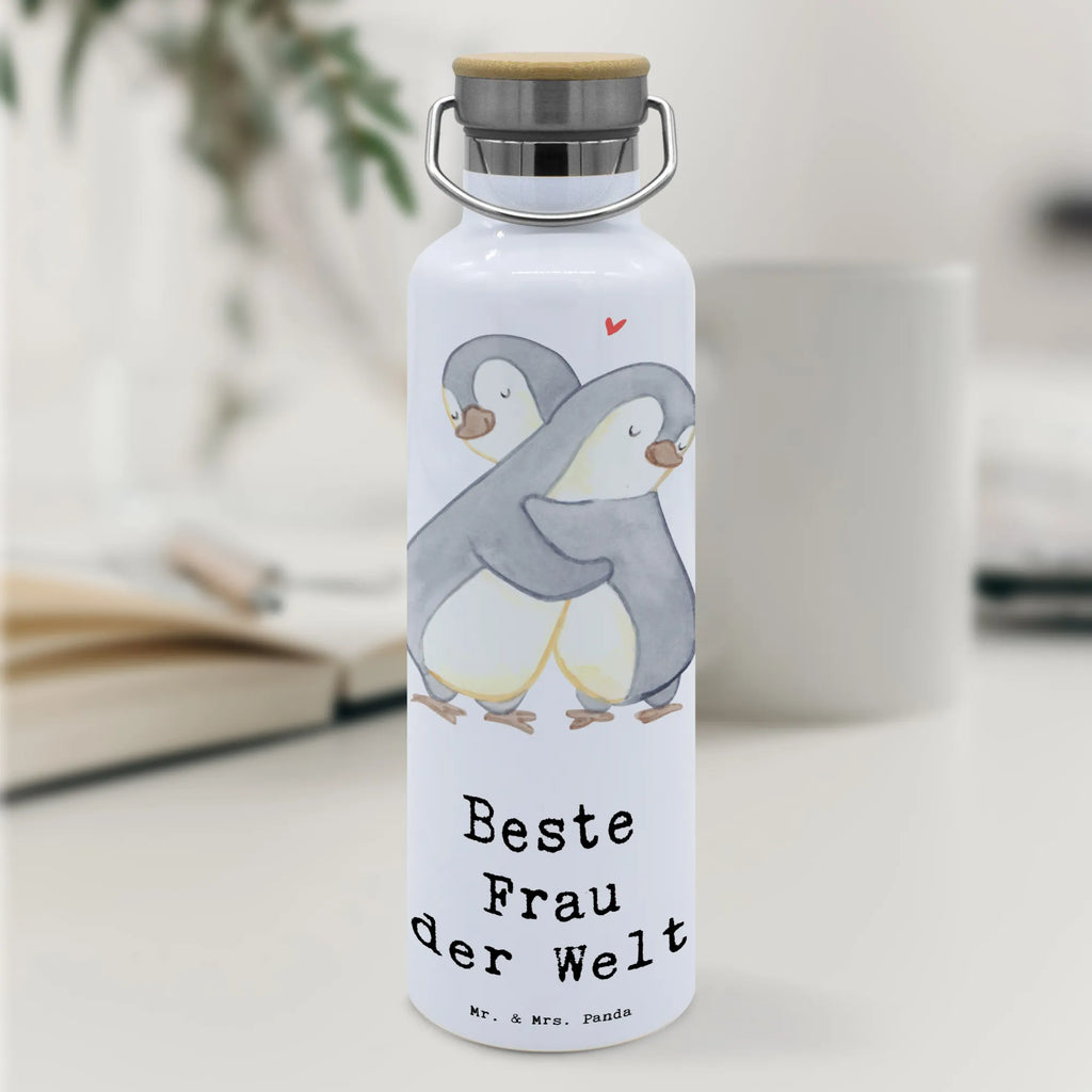 Trinkflasche Pinguin Beste Frau der Welt Thermosflasche, Isolierflasche, Edelstahl, Trinkflasche, isoliert, Wamrhaltefunktion, Sportflasche, Flasche zum Sport, Sportlerflasche, für, Dankeschön, Geschenk, Schenken, Geburtstag, Geburtstagsgeschenk, Geschenkidee, Danke, Bedanken, Mitbringsel, Freude machen, Geschenktipp, Beste, Frau, Ehefrau, Partnerin, Freundin, Traumfrau, Liebling, Ehepartner, Ehe, Gattin, Lebensgefährtin, Braut, Kleinigkeit