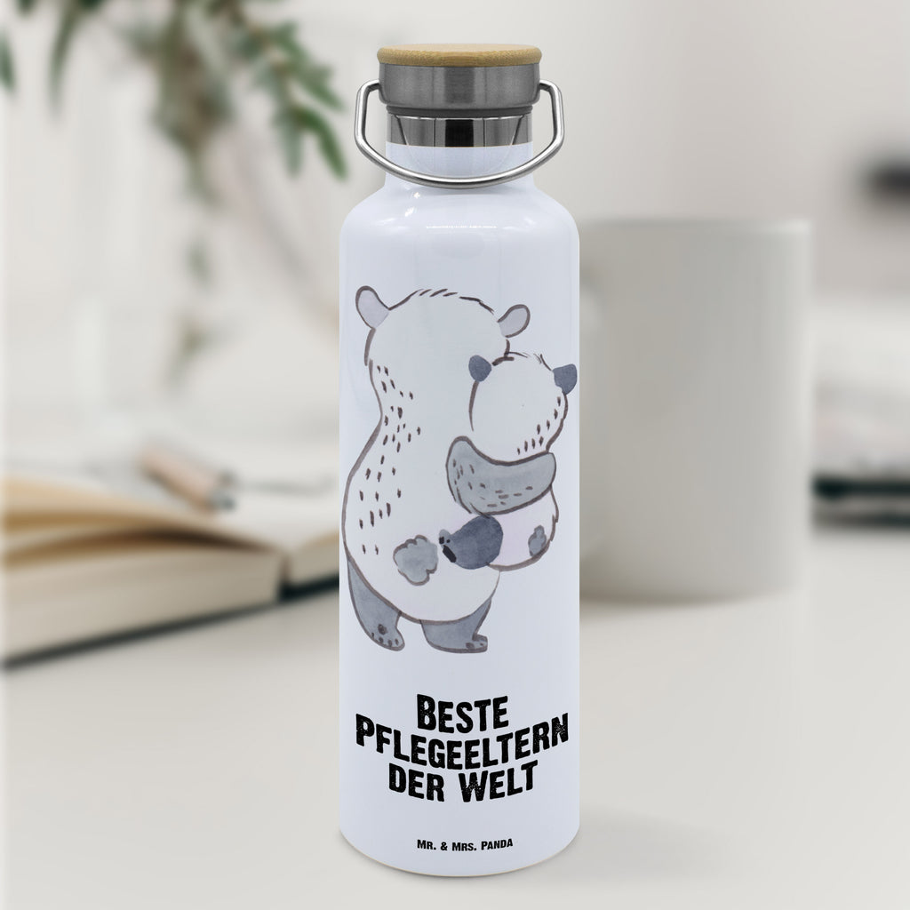 Trinkflasche Panda Beste Pflegeeltern der Welt Thermosflasche, Isolierflasche, Edelstahl, Trinkflasche, isoliert, Wamrhaltefunktion, Sportflasche, Flasche zum Sport, Sportlerflasche, für, Dankeschön, Geschenk, Schenken, Geburtstag, Geburtstagsgeschenk, Geschenkidee, Danke, Bedanken, Mitbringsel, Freude machen, Geschenktipp, Pflegeeltern, Pflegekind, Adoption, Eltern, Mama, Papa, Mami, Papi, Familie, Elternpaar, Mama und Papa