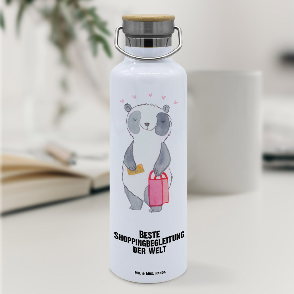 Trinkflasche Panda Beste Shoppingbegleitung der Welt Thermosflasche, Isolierflasche, Edelstahl, Trinkflasche, isoliert, Wamrhaltefunktion, Sportflasche, Flasche zum Sport, Sportlerflasche, für, Dankeschön, Geschenk, Schenken, Geburtstag, Geburtstagsgeschenk, Geschenkidee, Danke, Bedanken, Mitbringsel, Freude machen, Geschenktipp, Shoppingbegleitung, Shoppingpartner, Begleitung, Shoppen, Partner, Freundin, Freund, bff, Shopping, Einkaufen, Shopping-Queen, Queen, Bester