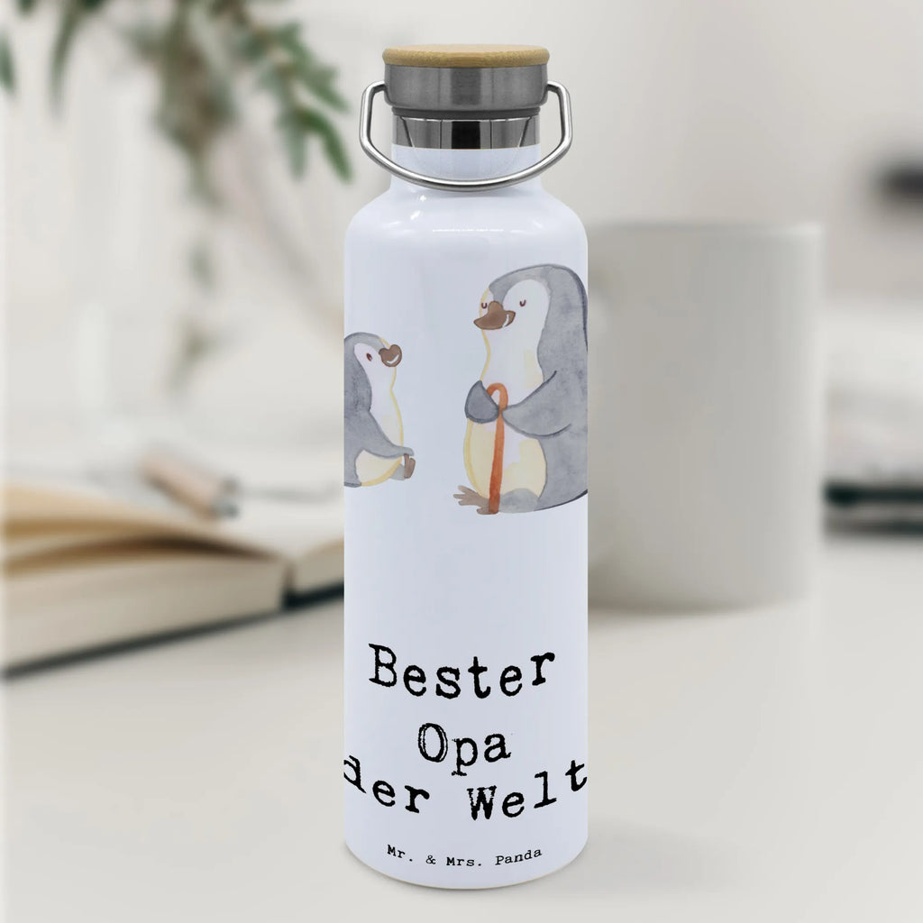 Trinkflasche Pinguin Bester Opa der Welt Thermosflasche, Isolierflasche, Edelstahl, Trinkflasche, isoliert, Wamrhaltefunktion, Sportflasche, Flasche zum Sport, Sportlerflasche, für, Dankeschön, Geschenk, Schenken, Geburtstag, Geburtstagsgeschenk, Geschenkidee, Danke, Bedanken, Mitbringsel, Freude machen, Geschenktipp, Großvater, Grossvater, Opa, Opi. Großpapa, Großeltern, Enkel, Enkelin, Enkelkind, Kleinigkeit, Oppa, Oppi, Bester