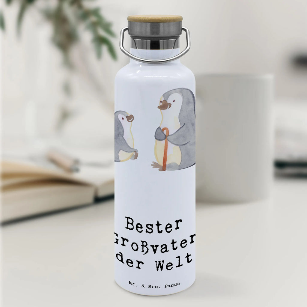 Trinkflasche Pinguin Bester Großvater der Welt Thermosflasche, Isolierflasche, Edelstahl, Trinkflasche, isoliert, Wamrhaltefunktion, Sportflasche, Flasche zum Sport, Sportlerflasche, für, Dankeschön, Geschenk, Schenken, Geburtstag, Geburtstagsgeschenk, Geschenkidee, Danke, Bedanken, Mitbringsel, Freude machen, Geschenktipp, Großvater, Grossvater, Opa, Opi. Großpapa, Großeltern, enkel, Enkelin, Enkelkind, Kleinigkeit, Oppa, Oppi, Bester