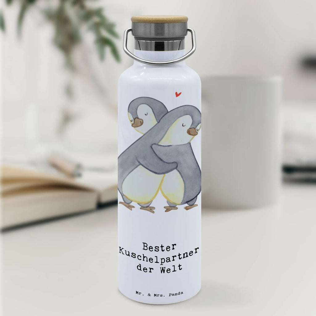 Trinkflasche Pinguin Bester Kuschelpartner der Welt Thermosflasche, Isolierflasche, Edelstahl, Trinkflasche, isoliert, Wamrhaltefunktion, Sportflasche, Flasche zum Sport, Sportlerflasche, für, Dankeschön, Geschenk, Schenken, Geburtstag, Geburtstagsgeschenk, Geschenkidee, Danke, Bedanken, Mitbringsel, Freude machen, Geschenktipp, Kuschelpartner, Lebenspartner, Ehepartner, Partner, Ehemann, Ehefrau, Kuscheln, Bett, Liebe, Freund, Freundin, Hochzeitstag, verliebt