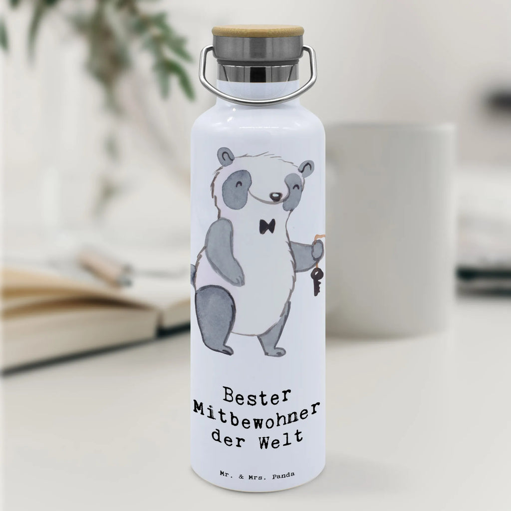 Trinkflasche Panda Bester Mitbewohner der Welt Thermosflasche, Isolierflasche, Edelstahl, Trinkflasche, isoliert, Wamrhaltefunktion, Sportflasche, Flasche zum Sport, Sportlerflasche, für, Dankeschön, Geschenk, Schenken, Geburtstag, Geburtstagsgeschenk, Geschenkidee, Danke, Bedanken, Mitbringsel, Freude machen, Geschenktipp, Mitbewohner, WG, Zimmernachbar, Wohngemeinschaft, WG-Bewohner, Zimmerkollege, Zimmergenosse, Stubenkamerad