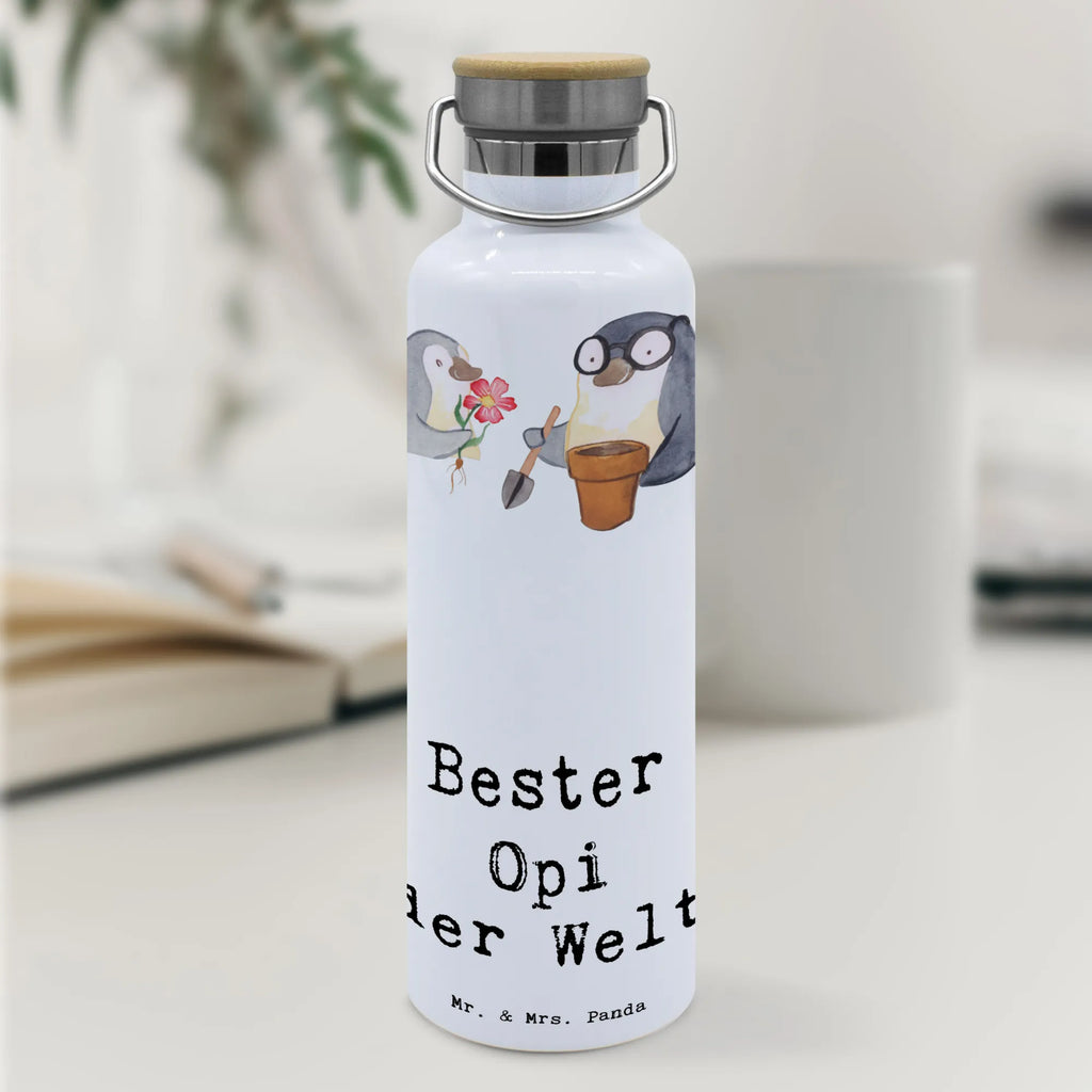 Trinkflasche Pinguin Bester Opi der Welt Thermosflasche, Isolierflasche, Edelstahl, Trinkflasche, isoliert, Wamrhaltefunktion, Sportflasche, Flasche zum Sport, Sportlerflasche, für, Dankeschön, Geschenk, Schenken, Geburtstag, Geburtstagsgeschenk, Geschenkidee, Danke, Bedanken, Mitbringsel, Freude machen, Geschenktipp, Großvater, Grossvater, Opa, Opi. Großpapa, Großeltern, Nichte, Neffe, Kleinigkeit, Oppa, Oppi, Bester