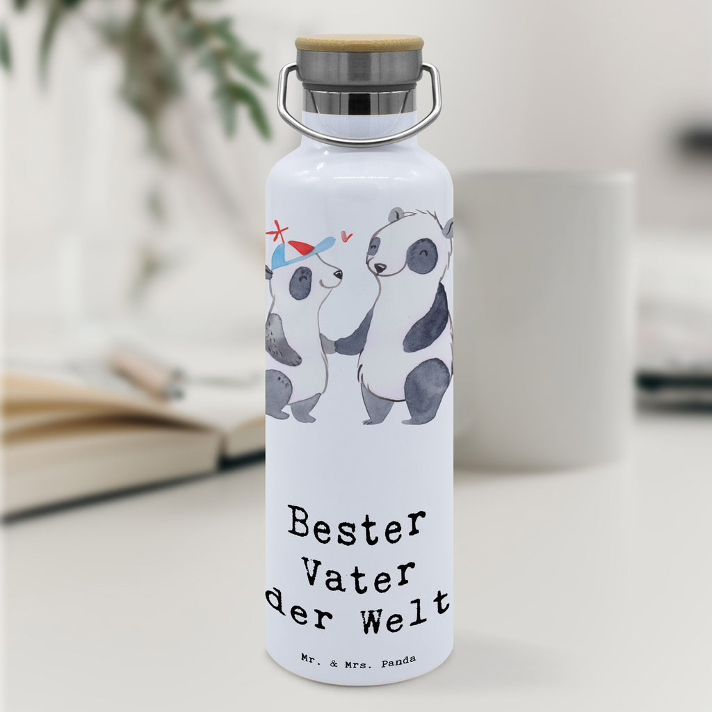 Trinkflasche Panda Bester Vater der Welt Thermosflasche, Isolierflasche, Edelstahl, Trinkflasche, isoliert, Wamrhaltefunktion, Sportflasche, Flasche zum Sport, Sportlerflasche, für, Dankeschön, Geschenk, Schenken, Geburtstag, Geburtstagsgeschenk, Geschenkidee, Danke, Bedanken, Mitbringsel, Freude machen, Geschenktipp, Vater, Papa, Dad, Daddy, Paps, Papi, Vati, Eltern, Geschenk Vater, Mann, Familie, Bester, Kleinigkeit