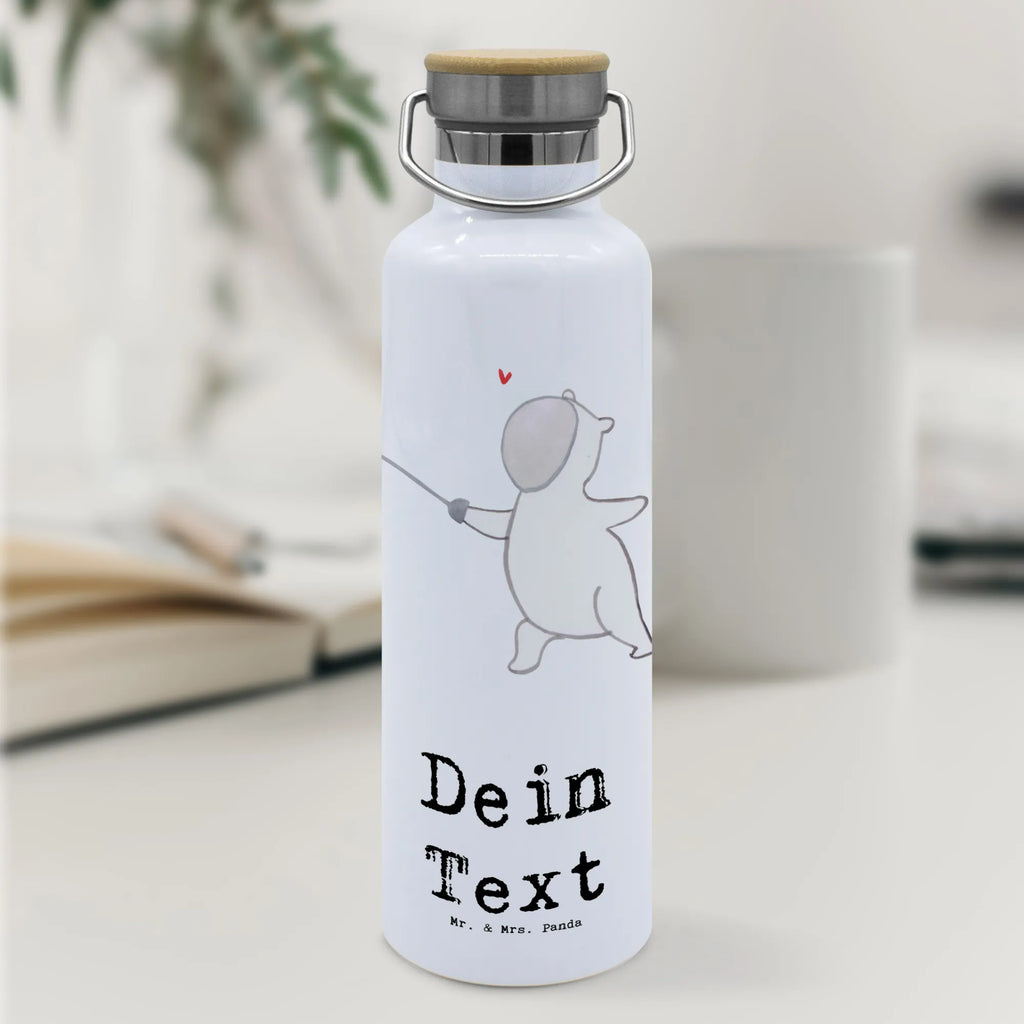 Personalisierte Trinkflasche Panda Fechten Personalisierte Trinkflasche, Trinkflasche mit Namen, Trinkflasche bedrucken, Flasche personalisiert, Trinkflasch mit Aufdruck, Trinkflasche Werbegeschenk, Namensaufdruck Trinkflasche, Sportflasche personalisiert, Trinkflasche Sport, Geschenk, Sport, Sportart, Hobby, Schenken, Danke, Dankeschön, Auszeichnung, Gewinn, Sportler, Fechten, Fechter Bund, Fecht Verein, Fecht Club