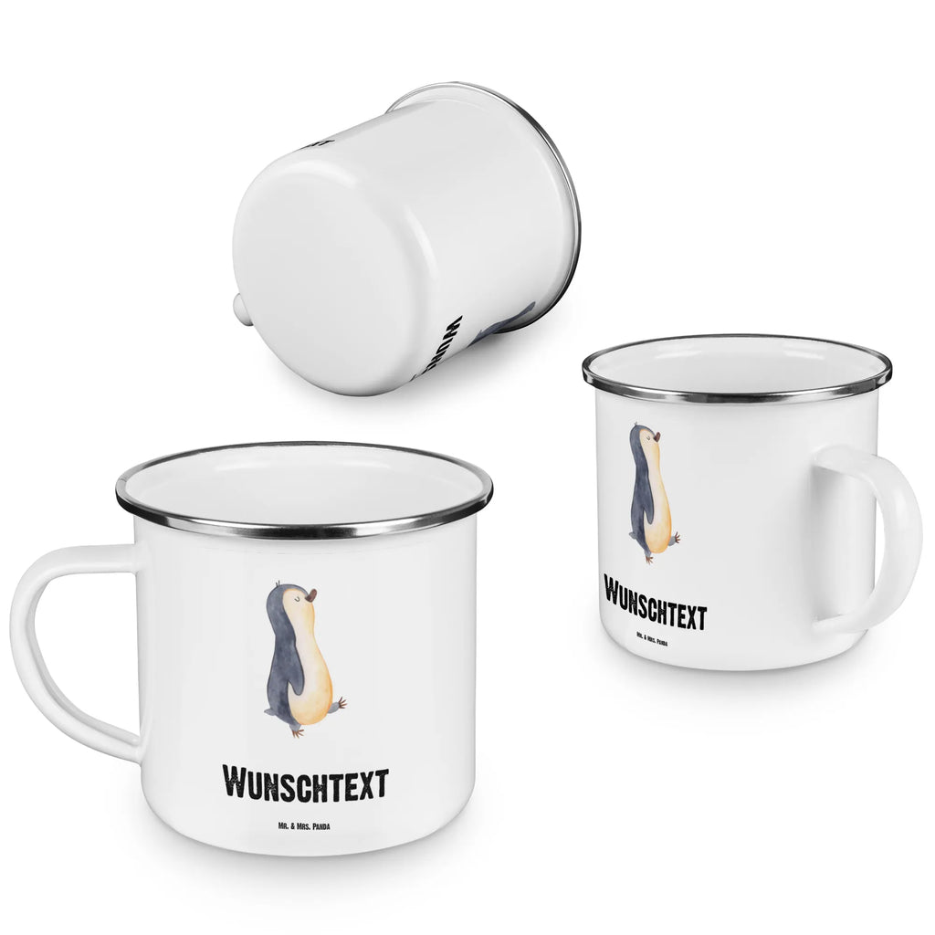 Personalisierte Emaille Tasse Pinguin marschierend Emaille Tasse personalisiert, Emaille Tasse mit Namen, Campingtasse personalisiert, Namenstasse, Campingtasse bedrucken, Campinggeschirr personalsisert, tasse mit namen, personalisierte tassen, personalisierte tasse, tasse selbst gestalten, tasse bedrucken, tassen bedrucken, Pinguin, Pinguine, Frühaufsteher, Langschläfer, Bruder, Schwester, Familie