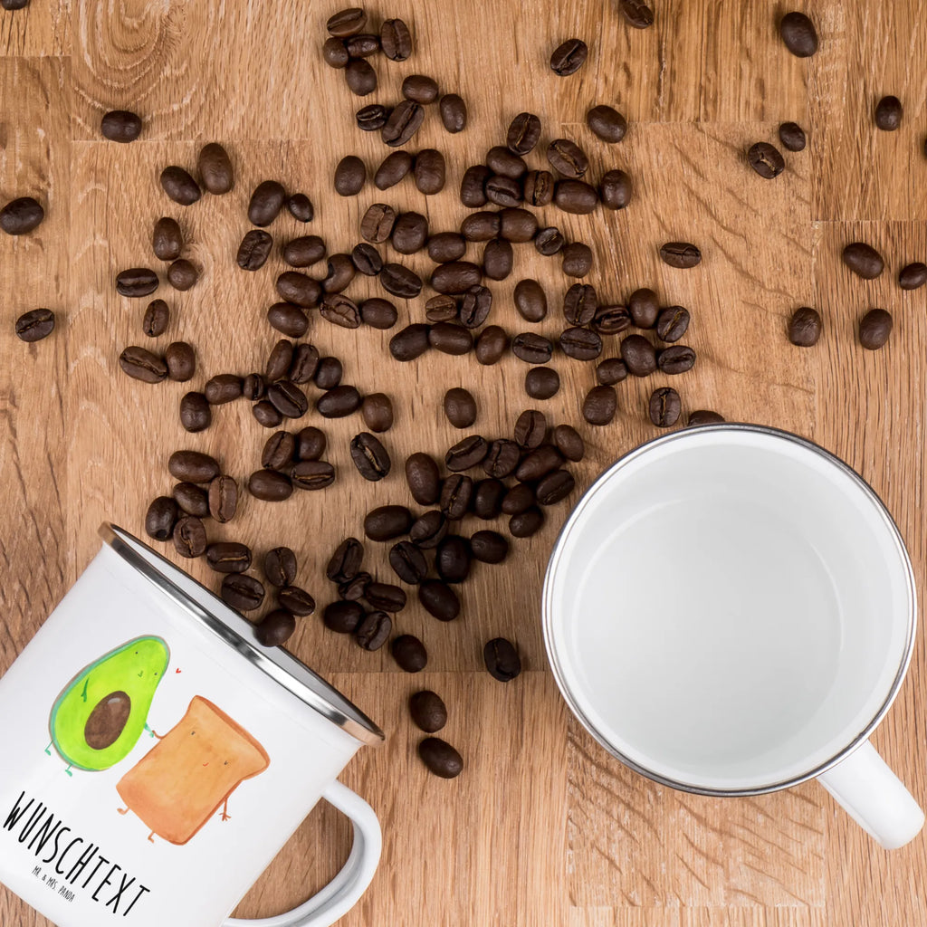 Personalisierte Emaille Tasse Avocado + Toast Emaille Tasse personalisiert, Emaille Tasse mit Namen, Campingtasse personalisiert, Namenstasse, Campingtasse bedrucken, Campinggeschirr personalsisert, tasse mit namen, personalisierte tassen, personalisierte tasse, tasse selbst gestalten, tasse bedrucken, tassen bedrucken, Avocado, Veggie, Vegan, Gesund, Toast, Toastbrot, Liebespaar, Pärchen, Freund, Freundin, Verlobt, Verlobungsparty, Hochzeit, Hochzeitsgeschenk, Jahrestag, Jahrestagsgeschenk