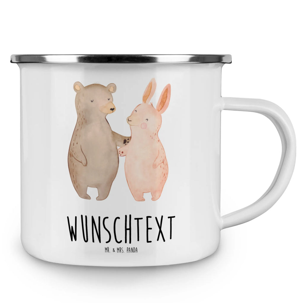 Personalisierte Emaille Tasse Bär Hase Umarmen Emaille Tasse personalisiert, Emaille Tasse mit Namen, Campingtasse personalisiert, Namenstasse, Campingtasse bedrucken, Campinggeschirr personalsisert, tasse mit namen, personalisierte tassen, personalisierte tasse, tasse selbst gestalten, tasse bedrucken, tassen bedrucken, Liebe, Partner, Freund, Freundin, Ehemann, Ehefrau, Heiraten, Verlobung, Heiratsantrag, Liebesgeschenk, Jahrestag, Hocheitstag, Freunde, bester Freund, Hase, Bär, Bärchen, best friends