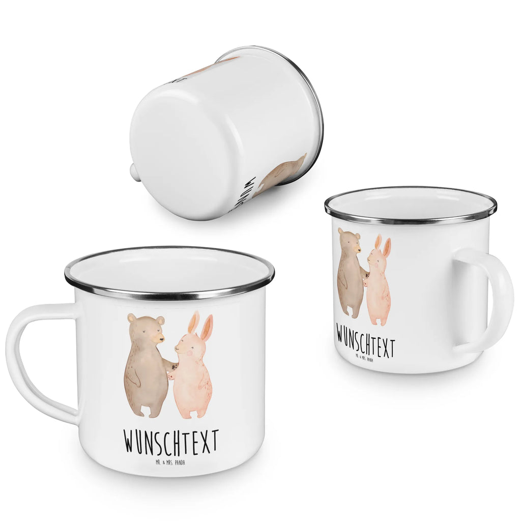 Personalisierte Emaille Tasse Bär Hase Umarmen Emaille Tasse personalisiert, Emaille Tasse mit Namen, Campingtasse personalisiert, Namenstasse, Campingtasse bedrucken, Campinggeschirr personalsisert, tasse mit namen, personalisierte tassen, personalisierte tasse, tasse selbst gestalten, tasse bedrucken, tassen bedrucken, Liebe, Partner, Freund, Freundin, Ehemann, Ehefrau, Heiraten, Verlobung, Heiratsantrag, Liebesgeschenk, Jahrestag, Hocheitstag, Freunde, bester Freund, Hase, Bär, Bärchen, best friends