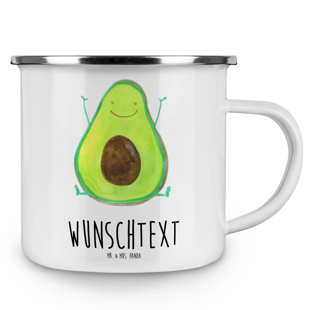 Personalisierte Emaille Tasse Avocado Happy Emaille Tasse personalisiert, Emaille Tasse mit Namen, Campingtasse personalisiert, Namenstasse, Campingtasse bedrucken, Campinggeschirr personalsisert, tasse mit namen, personalisierte tassen, personalisierte tasse, tasse selbst gestalten, tasse bedrucken, tassen bedrucken, Avocado, Veggie, Vegan, Gesund, Chaos