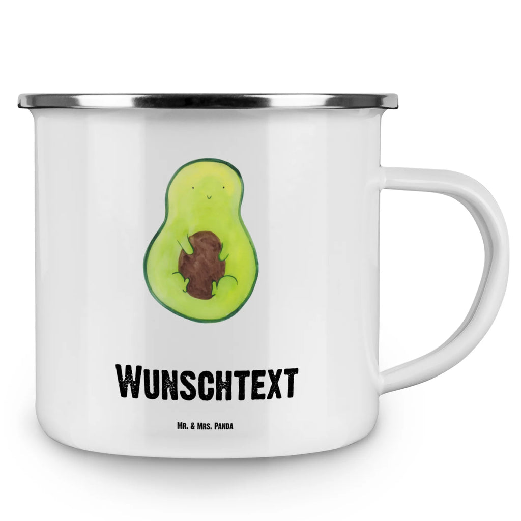 Personalisierte Emaille Tasse Avocado mit Kern Emaille Tasse personalisiert, Emaille Tasse mit Namen, Campingtasse personalisiert, Namenstasse, Campingtasse bedrucken, Campinggeschirr personalsisert, tasse mit namen, personalisierte tassen, personalisierte tasse, tasse selbst gestalten, tasse bedrucken, tassen bedrucken, Avocado, Veggie, Vegan, Gesund, Avokado, Avocadokern, Kern, Pflanze, Spruch Leben