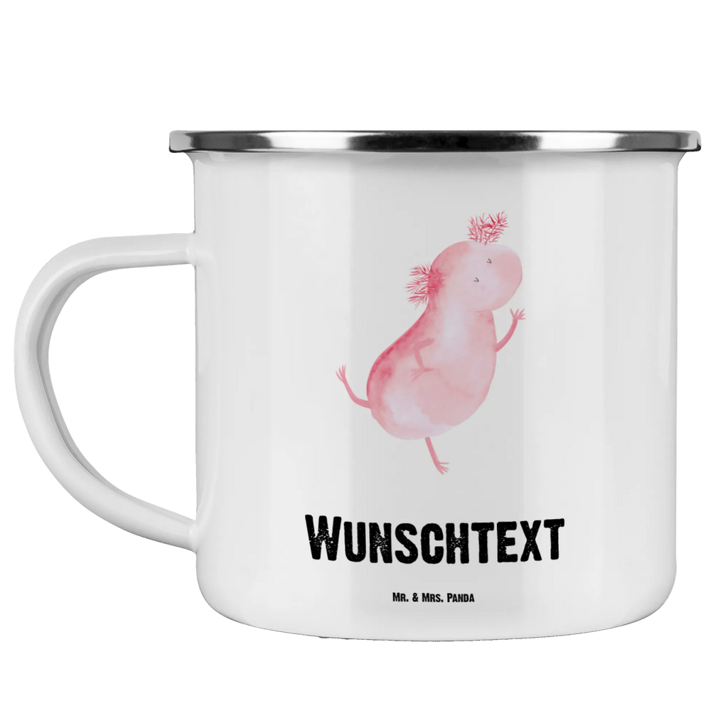 Personalisierte Emaille Tasse Axolotl tanzt Emaille Tasse personalisiert, Emaille Tasse mit Namen, Campingtasse personalisiert, Namenstasse, Campingtasse bedrucken, Campinggeschirr personalsisert, tasse mit namen, personalisierte tassen, personalisierte tasse, tasse selbst gestalten, tasse bedrucken, tassen bedrucken, Axolotl, Molch, Axolot, Schwanzlurch, Lurch, Lurche, Dachschaden, Sterne, verrückt, Freundin, beste Freundin