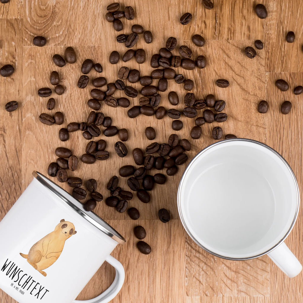 Personalisierte Emaille Tasse Erdmännchen Emaille Tasse personalisiert, Emaille Tasse mit Namen, Campingtasse personalisiert, Namenstasse, Campingtasse bedrucken, Campinggeschirr personalsisert, tasse mit namen, personalisierte tassen, personalisierte tasse, tasse selbst gestalten, tasse bedrucken, tassen bedrucken, Afrika, Wildtiere, Erdmännchen, Reisen, Spruch, Weltreise, Afrikareise, Roadtrip, Traveling