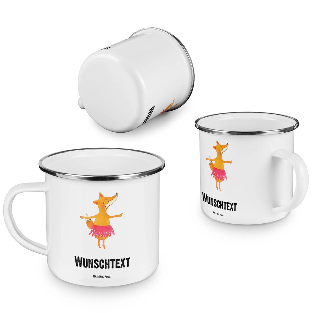 Personalisierte Emaille Tasse Fuchs Ballerina Emaille Tasse personalisiert, Emaille Tasse mit Namen, Campingtasse personalisiert, Namenstasse, Campingtasse bedrucken, Campinggeschirr personalsisert, tasse mit namen, personalisierte tassen, personalisierte tasse, tasse selbst gestalten, tasse bedrucken, tassen bedrucken, Fuchs, Fuchs Spruch, Füchse, Füchsin, Ballerina, Ballett, Tänzerin, Tanzen, Party, Einladung, Geburtstag