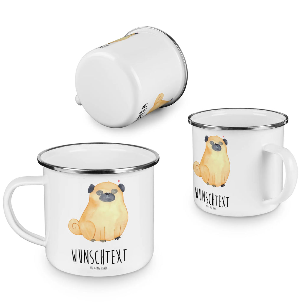 Personalisierte Emaille Tasse Mops Emaille Tasse personalisiert, Emaille Tasse mit Namen, Campingtasse personalisiert, Namenstasse, Campingtasse bedrucken, Campinggeschirr personalsisert, tasse mit namen, personalisierte tassen, personalisierte tasse, tasse selbst gestalten, tasse bedrucken, tassen bedrucken, Hund, Hundemotiv, Haustier, Hunderasse, Tierliebhaber, Hundebesitzer, Sprüche, Mops, Liebe, Hundeliebe