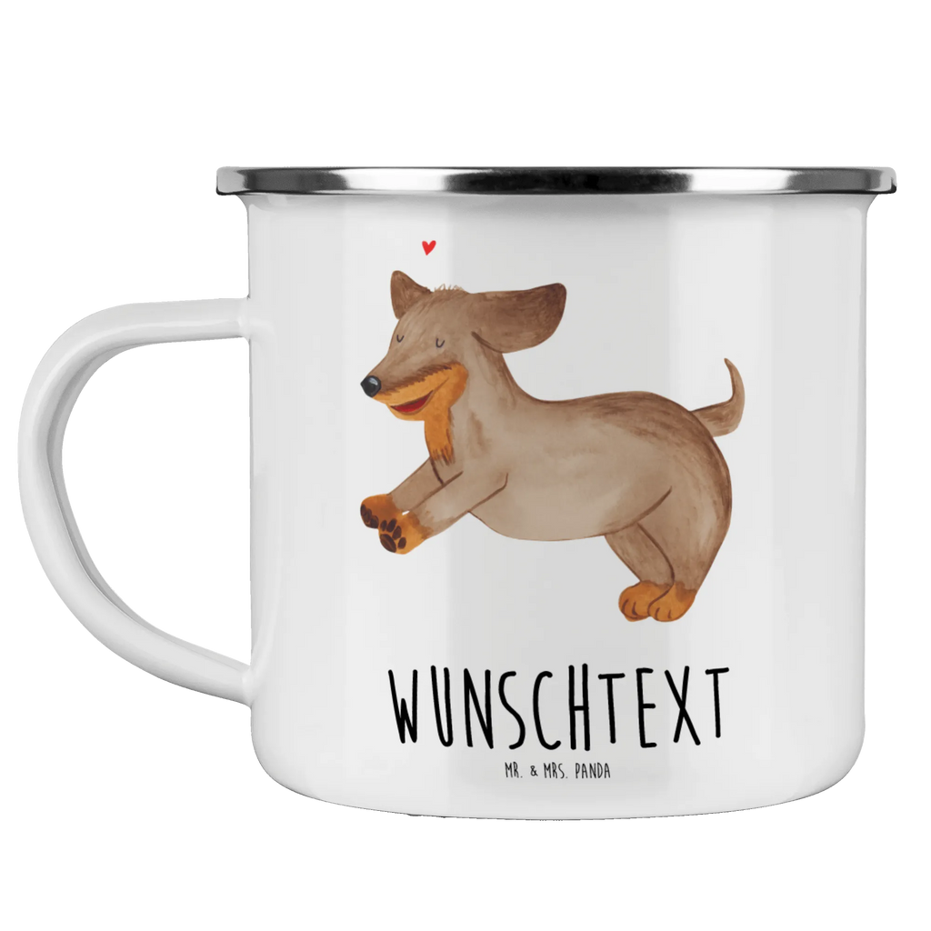 Personalisierte Emaille Tasse Hund Dackel fröhlich Emaille Tasse personalisiert, Emaille Tasse mit Namen, Campingtasse personalisiert, Namenstasse, Campingtasse bedrucken, Campinggeschirr personalsisert, tasse mit namen, personalisierte tassen, personalisierte tasse, tasse selbst gestalten, tasse bedrucken, tassen bedrucken, Hund, Hundemotiv, Haustier, Hunderasse, Tierliebhaber, Hundebesitzer, Sprüche, Hunde, Dackel, Dachshund, happy dog