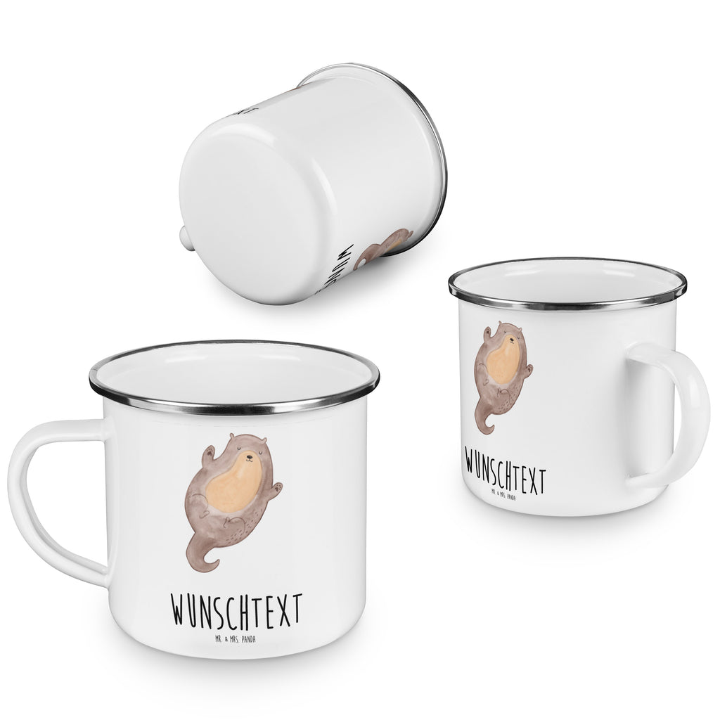 Personalisierte Emaille Tasse Otter Umarmen Otter Seeotter See Otter Emaille Tasse personalisiert, Emaille Tasse mit Namen, Campingtasse personalisiert, Namenstasse, Campingtasse bedrucken, Campinggeschirr personalsisert  Otter,  Fischotter,  Seeotter