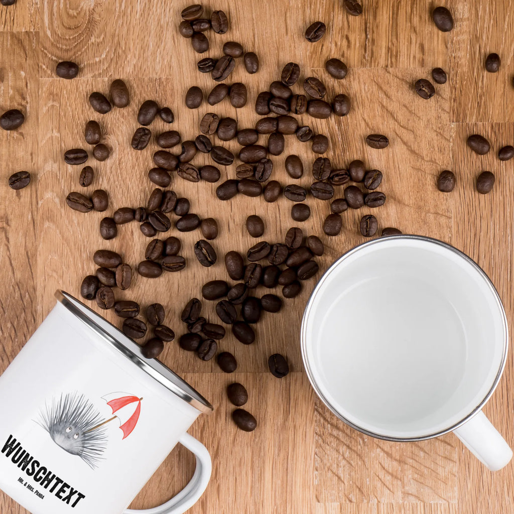 Personalisierte Emaille Tasse Seeigel Emaille Tasse personalisiert, Emaille Tasse mit Namen, Campingtasse personalisiert, Namenstasse, Campingtasse bedrucken, Campinggeschirr personalsisert, tasse mit namen, personalisierte tassen, personalisierte tasse, tasse selbst gestalten, tasse bedrucken, tassen bedrucken, Meerestiere, Meer, Urlaub, Seeigel, Achtsamkeit, Selbstakzeptanz, Selbstliebe, Hier und Jetzt, Leben, Lebe