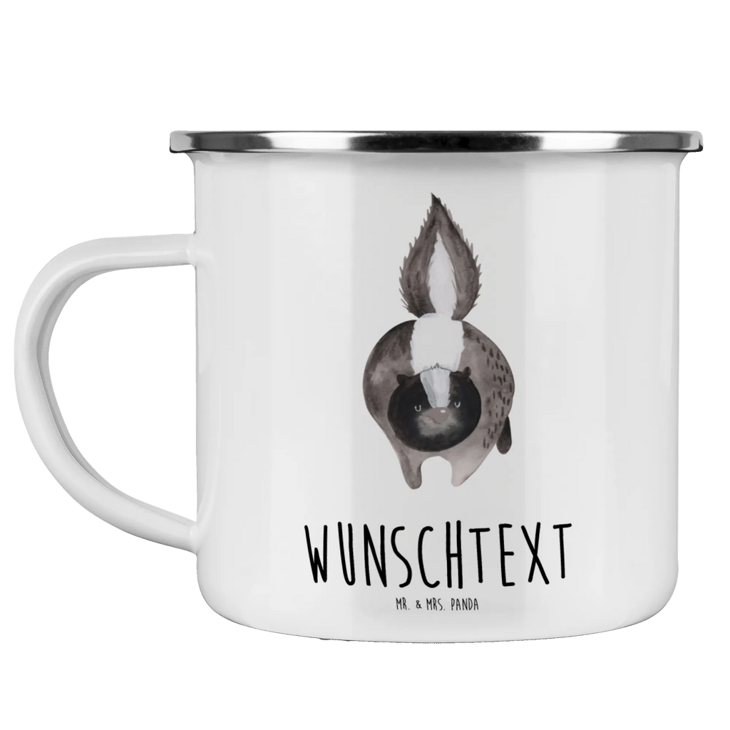 Personalisierte Emaille Tasse Stinktier Angriff Emaille Tasse personalisiert, Emaille Tasse mit Namen, Campingtasse personalisiert, Namenstasse, Campingtasse bedrucken, Campinggeschirr personalsisert, tasse mit namen, personalisierte tassen, personalisierte tasse, tasse selbst gestalten, tasse bedrucken, tassen bedrucken, Stinktier, Skunk, Wildtier, Raubtier, Stinker, Stinki, wütend, Drohung