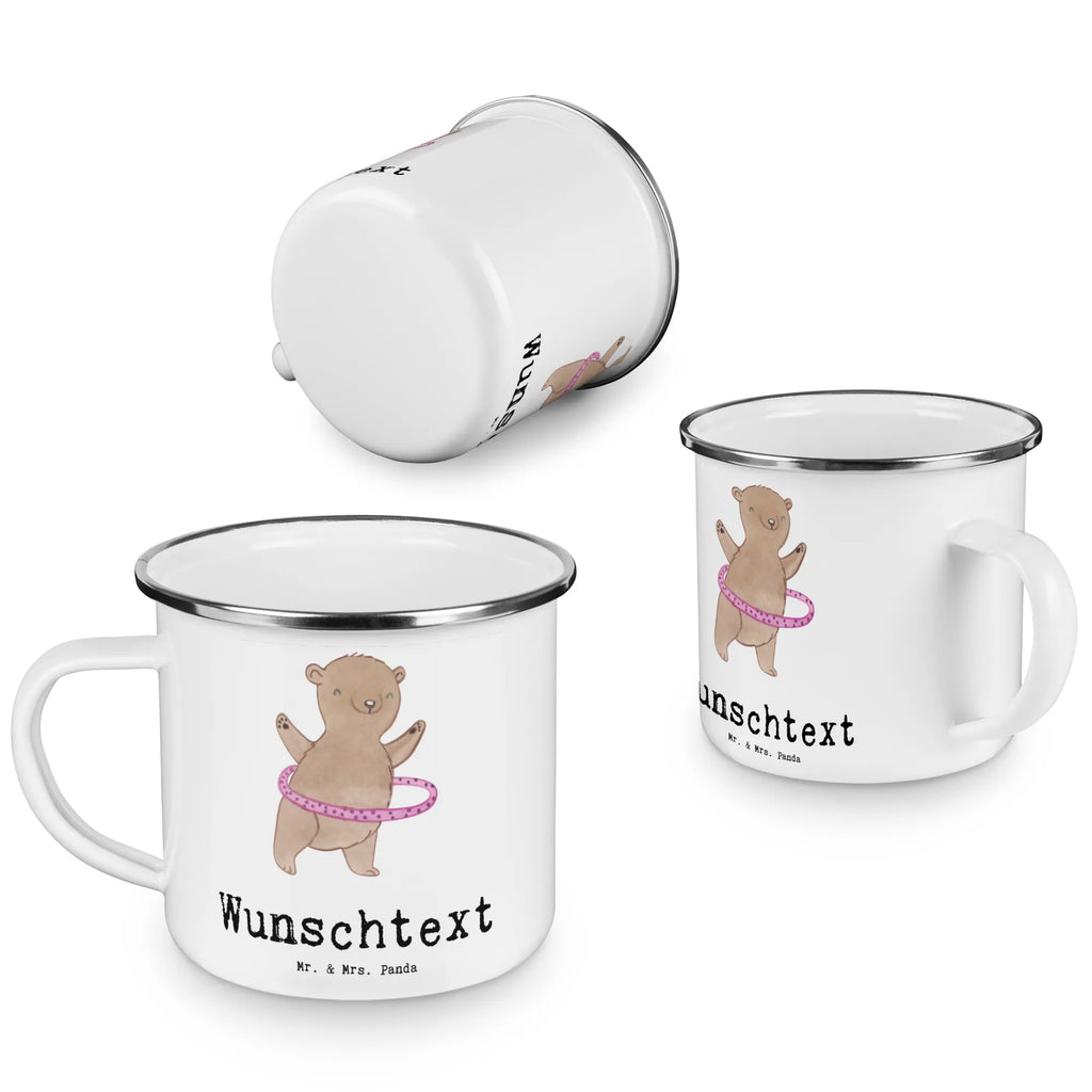 Personalisierte Emaille Tasse Bär Hula Hoop Emaille Tasse personalisiert, Emaille Tasse mit Namen, Campingtasse personalisiert, Namenstasse, Campingtasse bedrucken, Campinggeschirr personalsisert, tasse mit namen, personalisierte tassen, personalisierte tasse, tasse selbst gestalten, tasse bedrucken, tassen bedrucken, Geschenk, Sport, Sportart, Hobby, Schenken, Danke, Dankeschön, Auszeichnung, Gewinn, Sportler, Hula Hoop, Fitness, Training