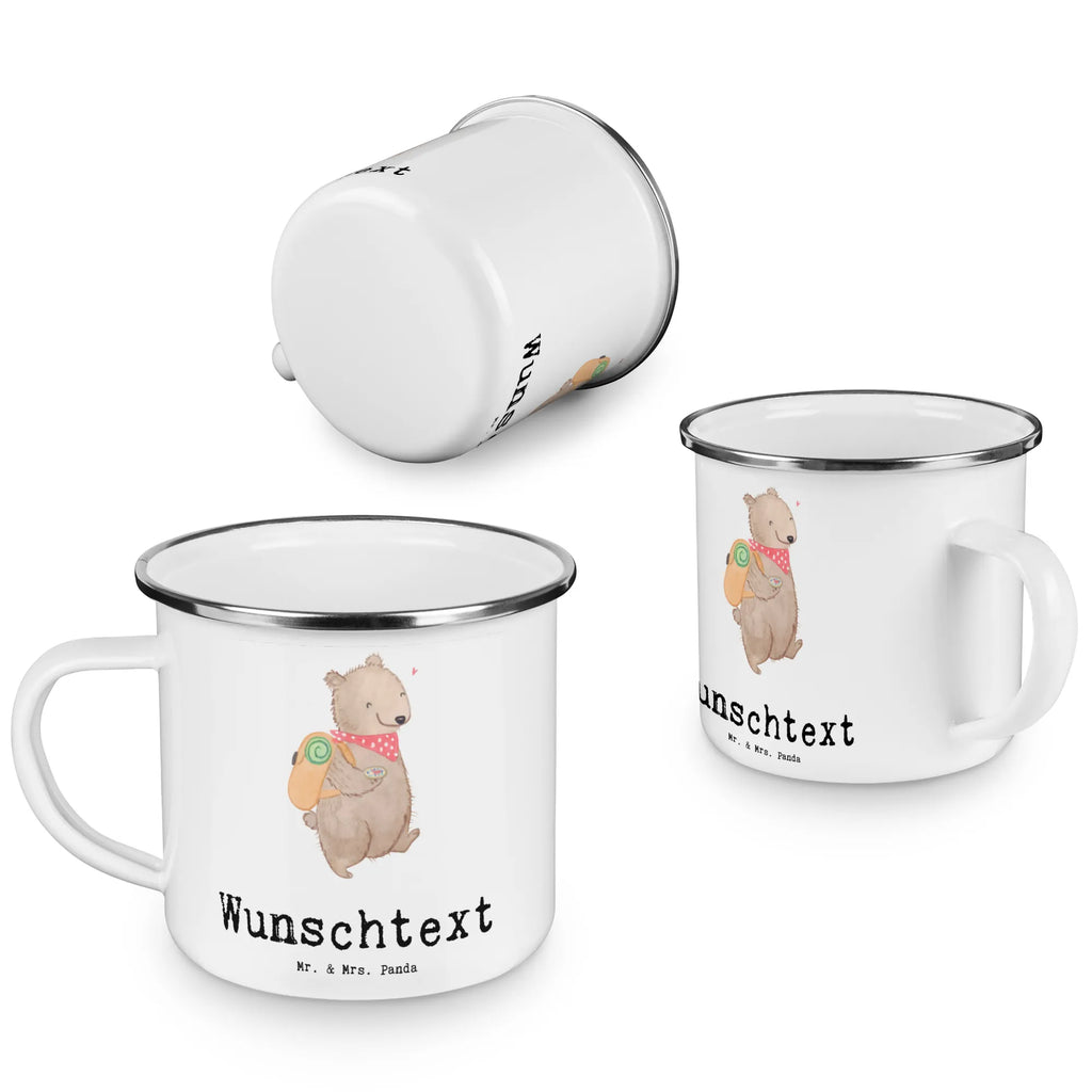 Personalisierte Emaille Tasse Bär Wandern Emaille Tasse personalisiert, Emaille Tasse mit Namen, Campingtasse personalisiert, Namenstasse, Campingtasse bedrucken, Campinggeschirr personalsisert, tasse mit namen, personalisierte tassen, personalisierte tasse, tasse selbst gestalten, tasse bedrucken, tassen bedrucken, Geschenk, Sport, Sportart, Hobby, Schenken, Danke, Dankeschön, Auszeichnung, Gewinn, Sportler, Wandern, Bergsteigen, Wintertouren, Outdoor Sport, Freizeitsport, Spazieren, Natur entdecken