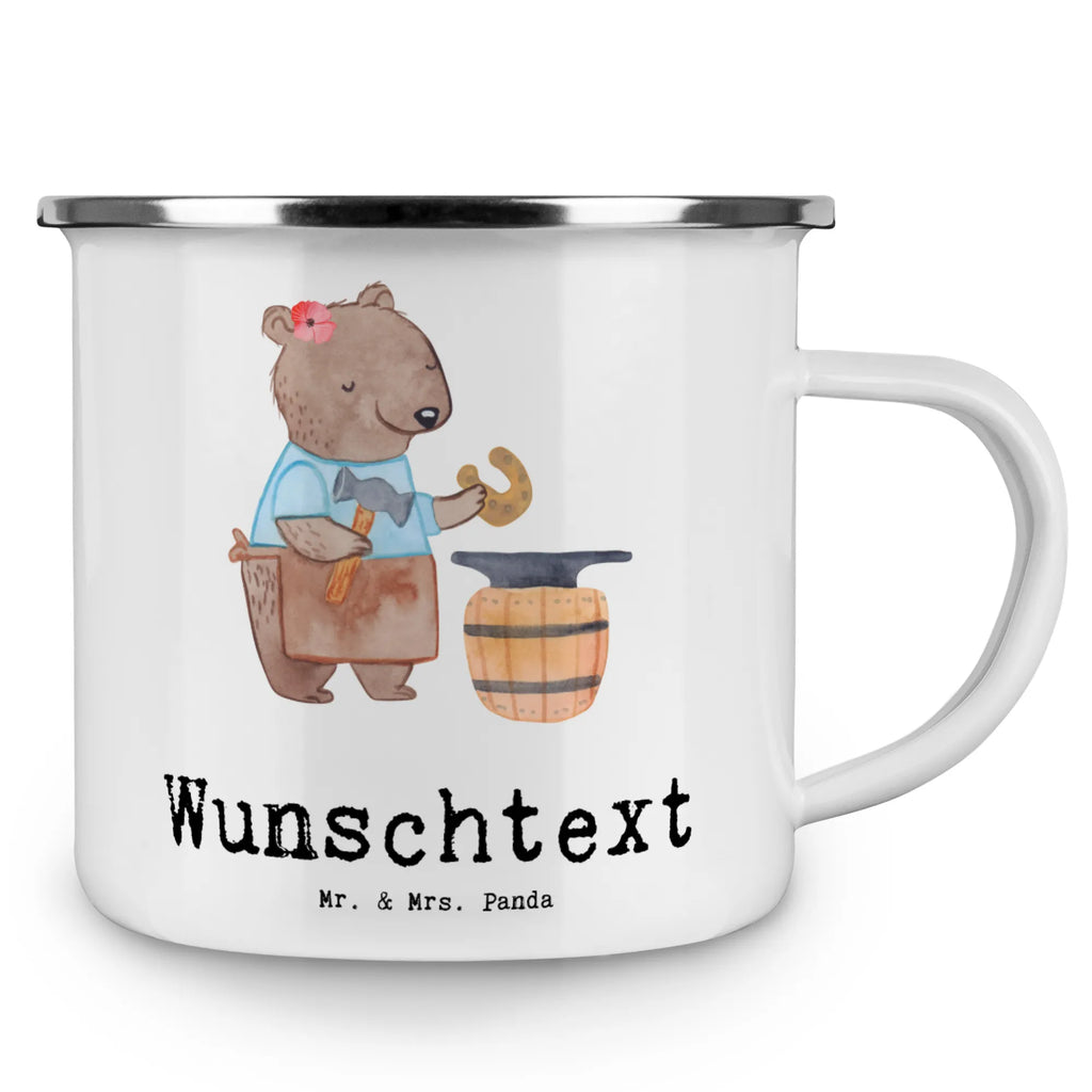 Personalisierte Emaille Tasse Schmiedin mit Herz Emaille Tasse personalisiert, Emaille Tasse mit Namen, Campingtasse personalisiert, Namenstasse, Campingtasse bedrucken, Campinggeschirr personalsisert, tasse mit namen, personalisierte tassen, personalisierte tasse, tasse selbst gestalten, tasse bedrucken, tassen bedrucken, Beruf, Ausbildung, Jubiläum, Abschied, Rente, Kollege, Kollegin, Geschenk, Schenken, Arbeitskollege, Mitarbeiter, Firma, Danke, Dankeschön