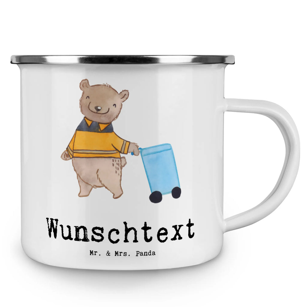 Personalisierte Emaille Tasse Müllwerker mit Herz Emaille Tasse personalisiert, Emaille Tasse mit Namen, Campingtasse personalisiert, Namenstasse, Campingtasse bedrucken, Campinggeschirr personalsisert, tasse mit namen, personalisierte tassen, personalisierte tasse, tasse selbst gestalten, tasse bedrucken, tassen bedrucken, Beruf, Ausbildung, Jubiläum, Abschied, Rente, Kollege, Kollegin, Geschenk, Schenken, Arbeitskollege, Mitarbeiter, Firma, Danke, Dankeschön, Müllwerker, Fachkraft Kreislauf- und Abfallwirtschaft, Müllentsorger, Kehrichtmann, Müllmann, Müllfahrer