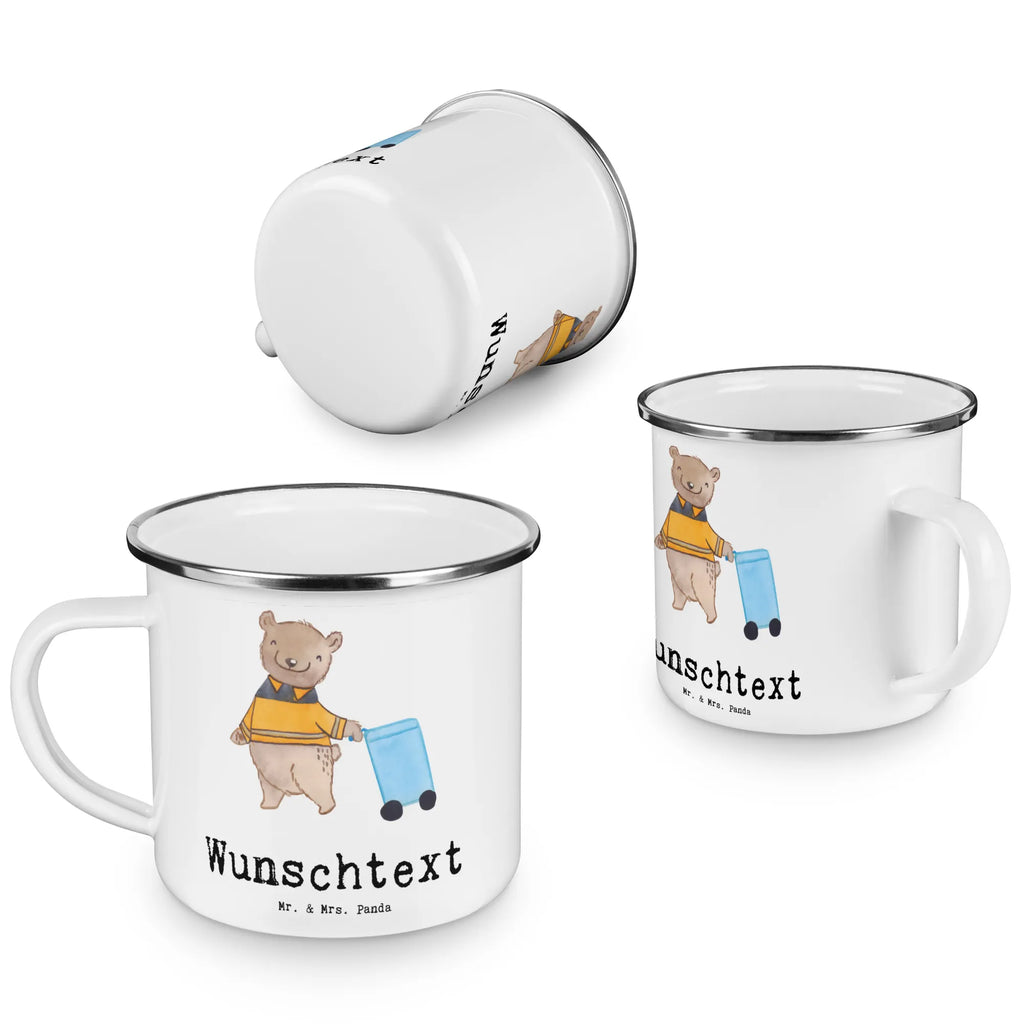 Personalisierte Emaille Tasse Müllwerker mit Herz Emaille Tasse personalisiert, Emaille Tasse mit Namen, Campingtasse personalisiert, Namenstasse, Campingtasse bedrucken, Campinggeschirr personalsisert, tasse mit namen, personalisierte tassen, personalisierte tasse, tasse selbst gestalten, tasse bedrucken, tassen bedrucken, Beruf, Ausbildung, Jubiläum, Abschied, Rente, Kollege, Kollegin, Geschenk, Schenken, Arbeitskollege, Mitarbeiter, Firma, Danke, Dankeschön, Müllwerker, Fachkraft Kreislauf- und Abfallwirtschaft, Müllentsorger, Kehrichtmann, Müllmann, Müllfahrer