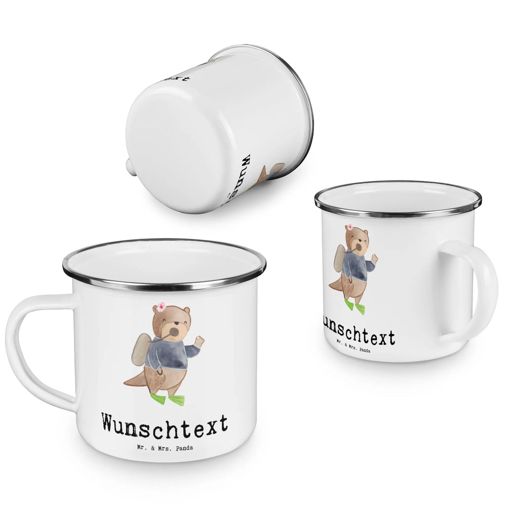 Personalisierte Emaille Tasse Taucherin mit Herz Emaille Tasse personalisiert, Emaille Tasse mit Namen, Campingtasse personalisiert, Namenstasse, Campingtasse bedrucken, Campinggeschirr personalsisert, tasse mit namen, personalisierte tassen, personalisierte tasse, tasse selbst gestalten, tasse bedrucken, tassen bedrucken, Beruf, Ausbildung, Jubiläum, Abschied, Rente, Kollege, Kollegin, Geschenk, Schenken, Arbeitskollege, Mitarbeiter, Firma, Danke, Dankeschön