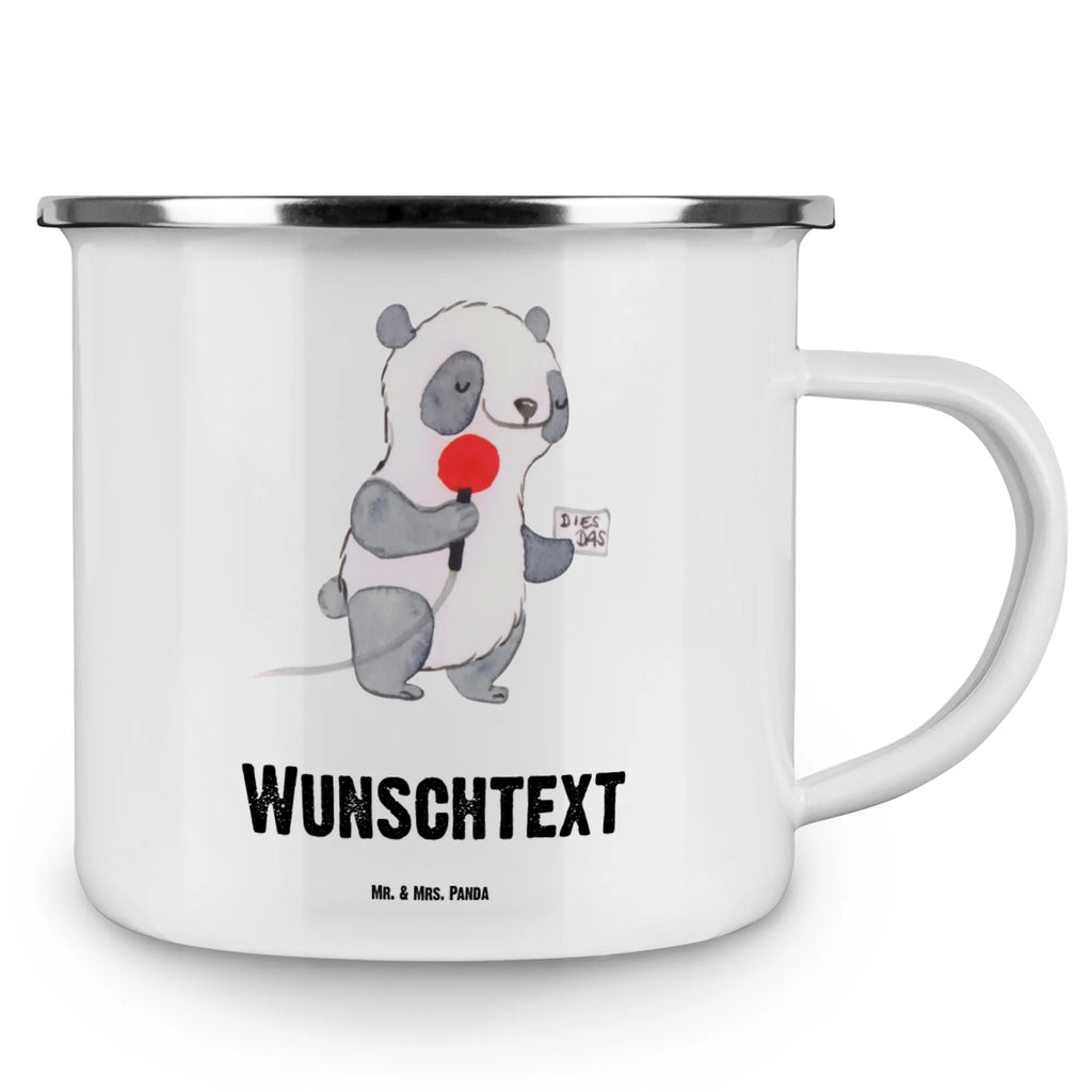 Personalisierte Emaille Tasse Reporter mit Herz Emaille Tasse personalisiert, Emaille Tasse mit Namen, Campingtasse personalisiert, Namenstasse, Campingtasse bedrucken, Campinggeschirr personalsisert, tasse mit namen, personalisierte tassen, personalisierte tasse, tasse selbst gestalten, tasse bedrucken, tassen bedrucken, Beruf, Ausbildung, Jubiläum, Abschied, Rente, Kollege, Kollegin, Geschenk, Schenken, Arbeitskollege, Mitarbeiter, Firma, Danke, Dankeschön