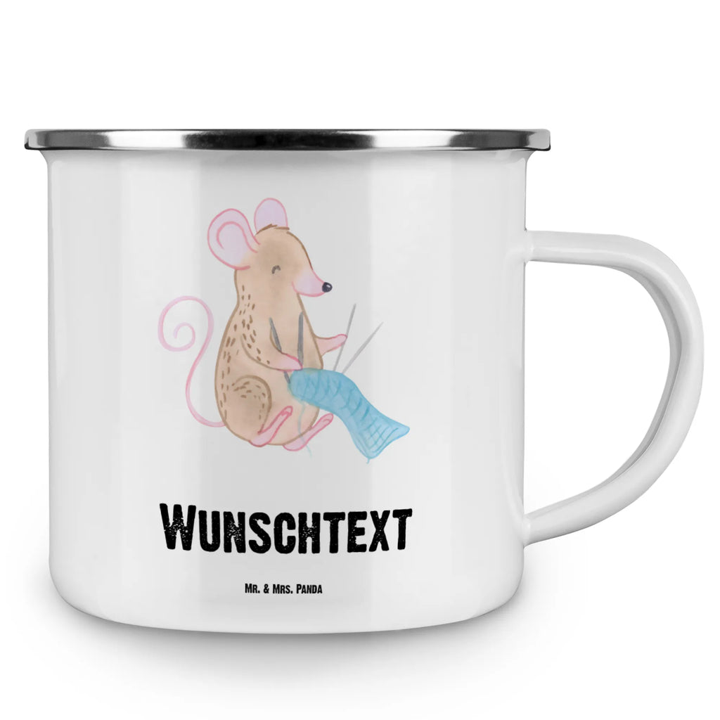 Personalisierte Emaille Tasse Maus Stricken Emaille Tasse personalisiert, Emaille Tasse mit Namen, Campingtasse personalisiert, Namenstasse, Campingtasse bedrucken, Campinggeschirr personalsisert, tasse mit namen, personalisierte tassen, personalisierte tasse, tasse selbst gestalten, tasse bedrucken, tassen bedrucken, Geschenk, Sport, Sportart, Hobby, Schenken, Danke, Dankeschön, Auszeichnung, Gewinn, Sportler, Stricken, DIY