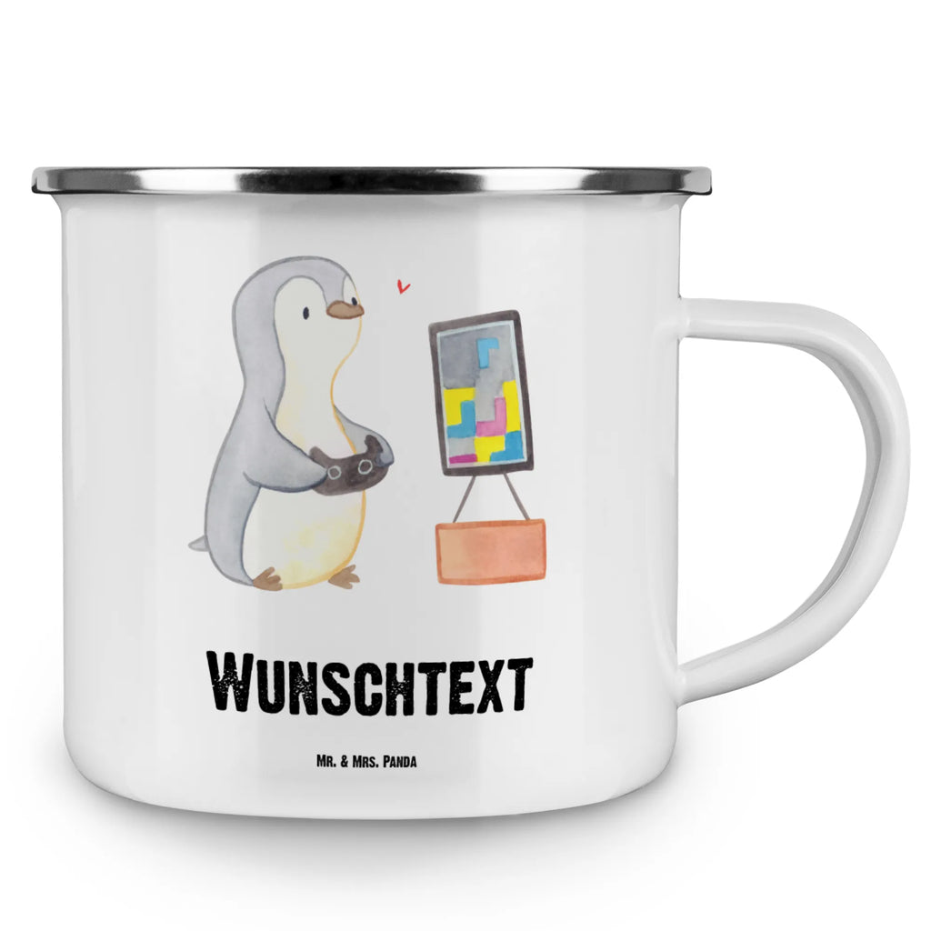 Personalisierte Emaille Tasse Pinguin Zocken Emaille Tasse personalisiert, Emaille Tasse mit Namen, Campingtasse personalisiert, Namenstasse, Campingtasse bedrucken, Campinggeschirr personalsisert, tasse mit namen, personalisierte tassen, personalisierte tasse, tasse selbst gestalten, tasse bedrucken, tassen bedrucken, Geschenk, Sport, Sportart, Hobby, Schenken, Danke, Dankeschön, Auszeichnung, Gewinn, Sportler, Zocken, Gaming, Videospiele, Videogames