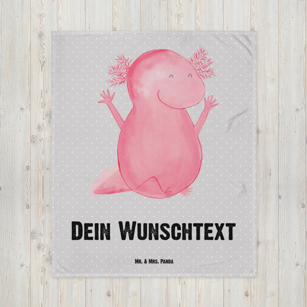 Babydecke mit Namen Axolotl Hurra Babdyecke personalisiert, Babydecke mit Namen, Babydecke bedrucken, Babygeschenk personalisiet, Babygeschenk mit Namen, Krabbeldecke mit Namen, Krabbeldecke personalisiert, Axolotl, Molch, Axolot, Schwanzlurch, Lurch, Lurche, fröhlich, Spaß, Freude, Motivation, Zufriedenheit